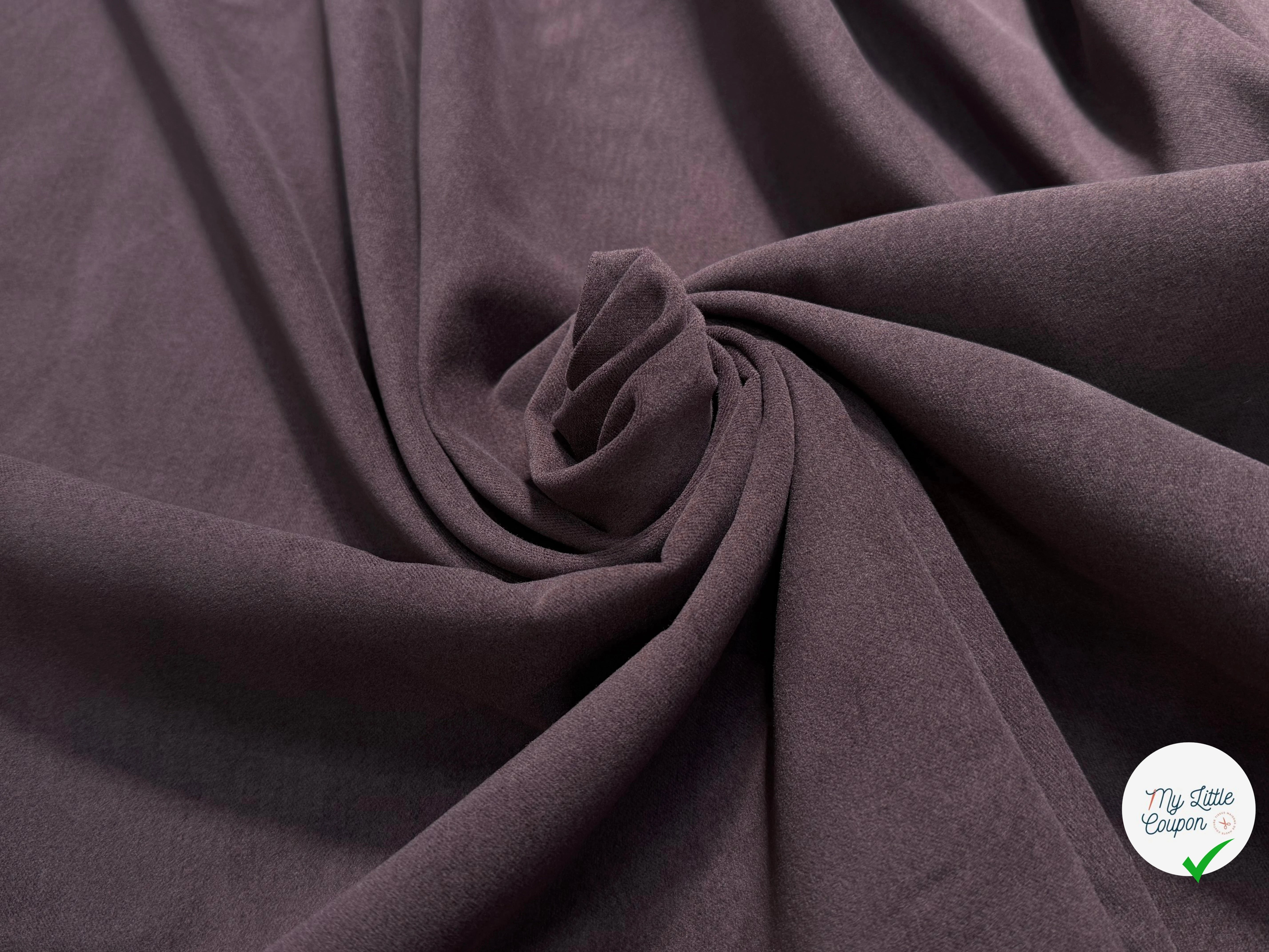 GABARDINE DE COTON GRATTÉE CHOCO BORDEAUX ULTRA BELLE - My Little Coupon