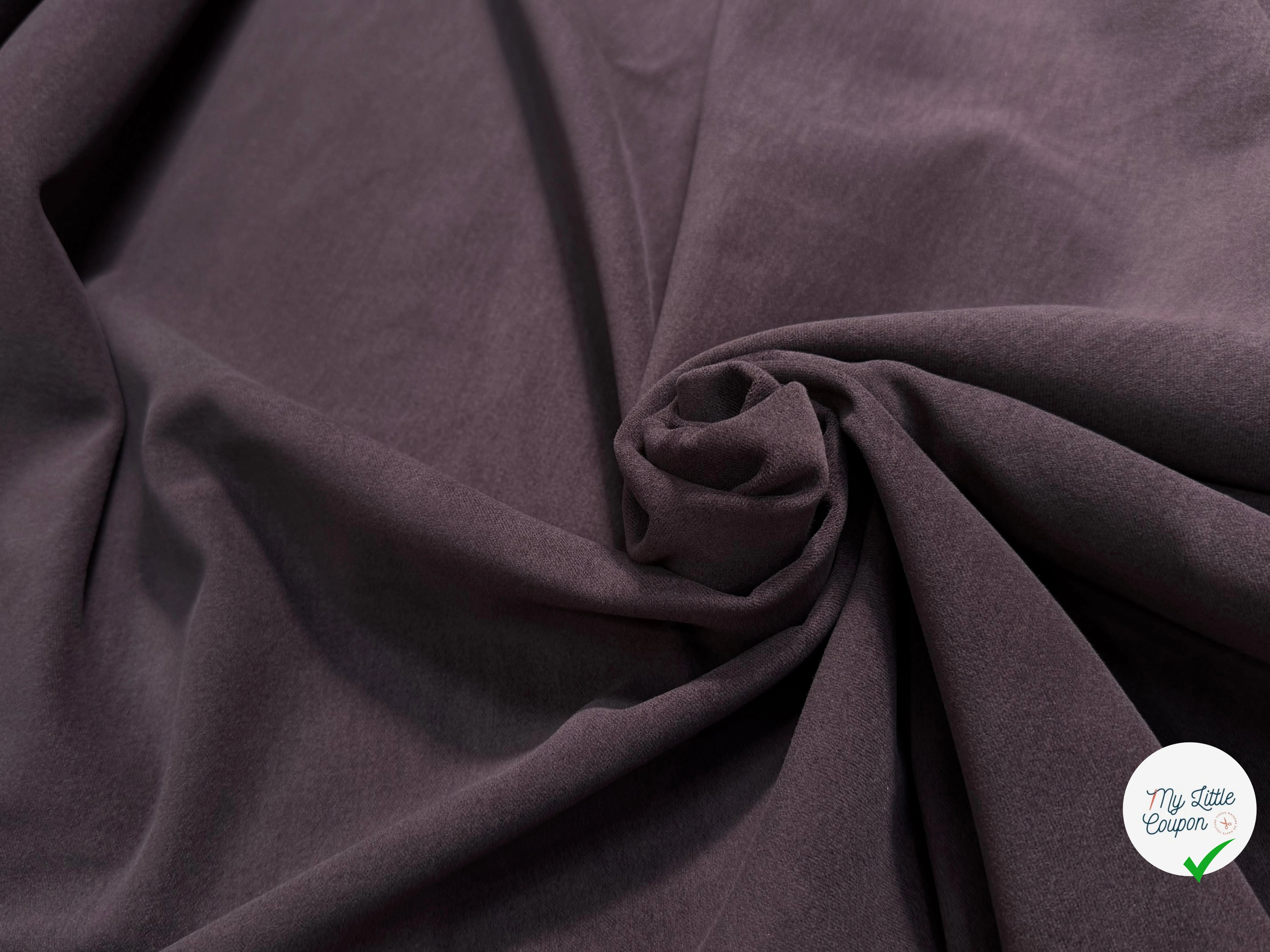 GABARDINE DE COTON GRATTÉE CHOCO BORDEAUX ULTRA BELLE - My Little Coupon