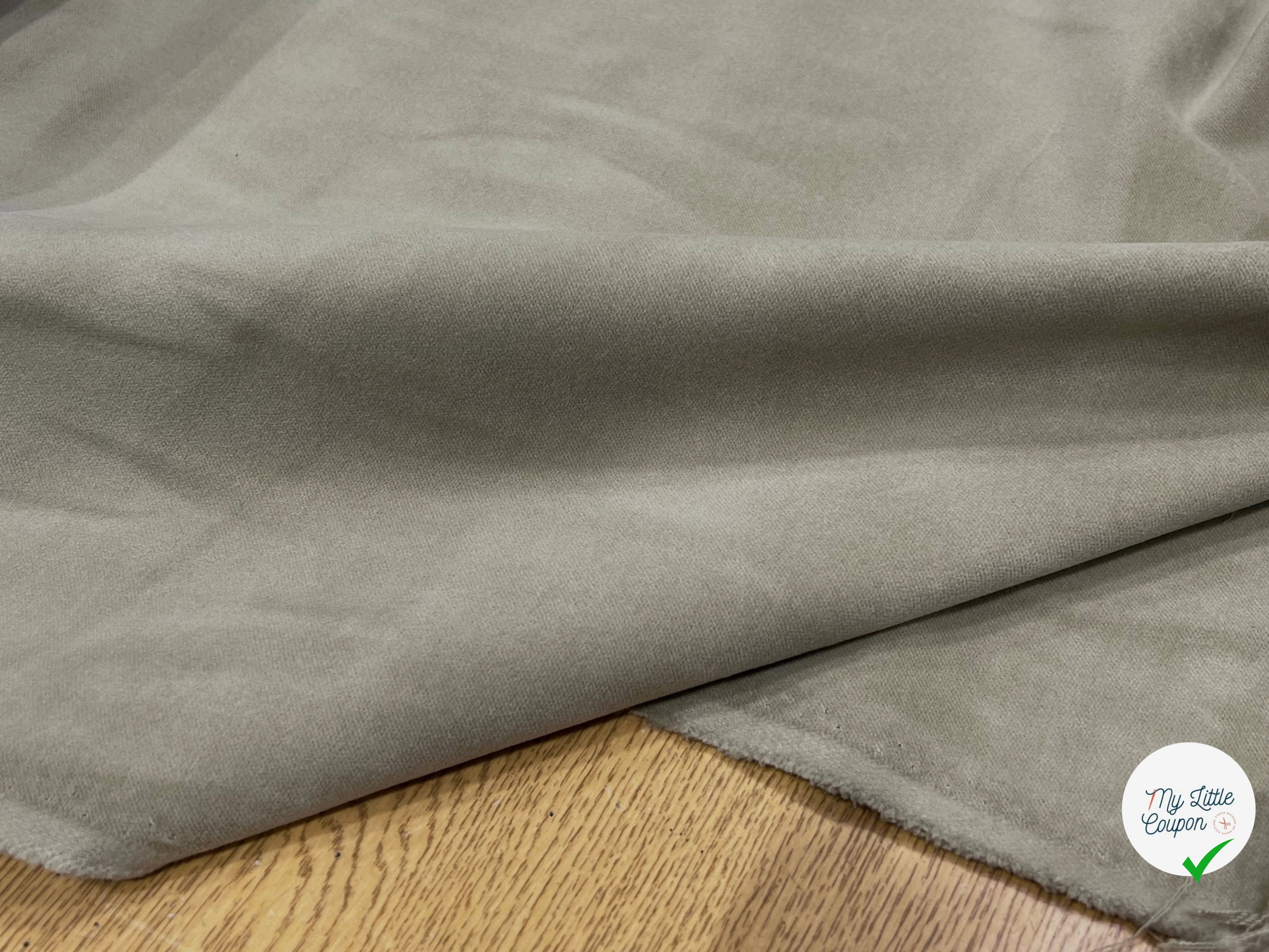 GABARDINE DE COTON GRATTÉE DUVETEUX LOURDE BEIGE 100% COTON 150CM - My Little Coupon