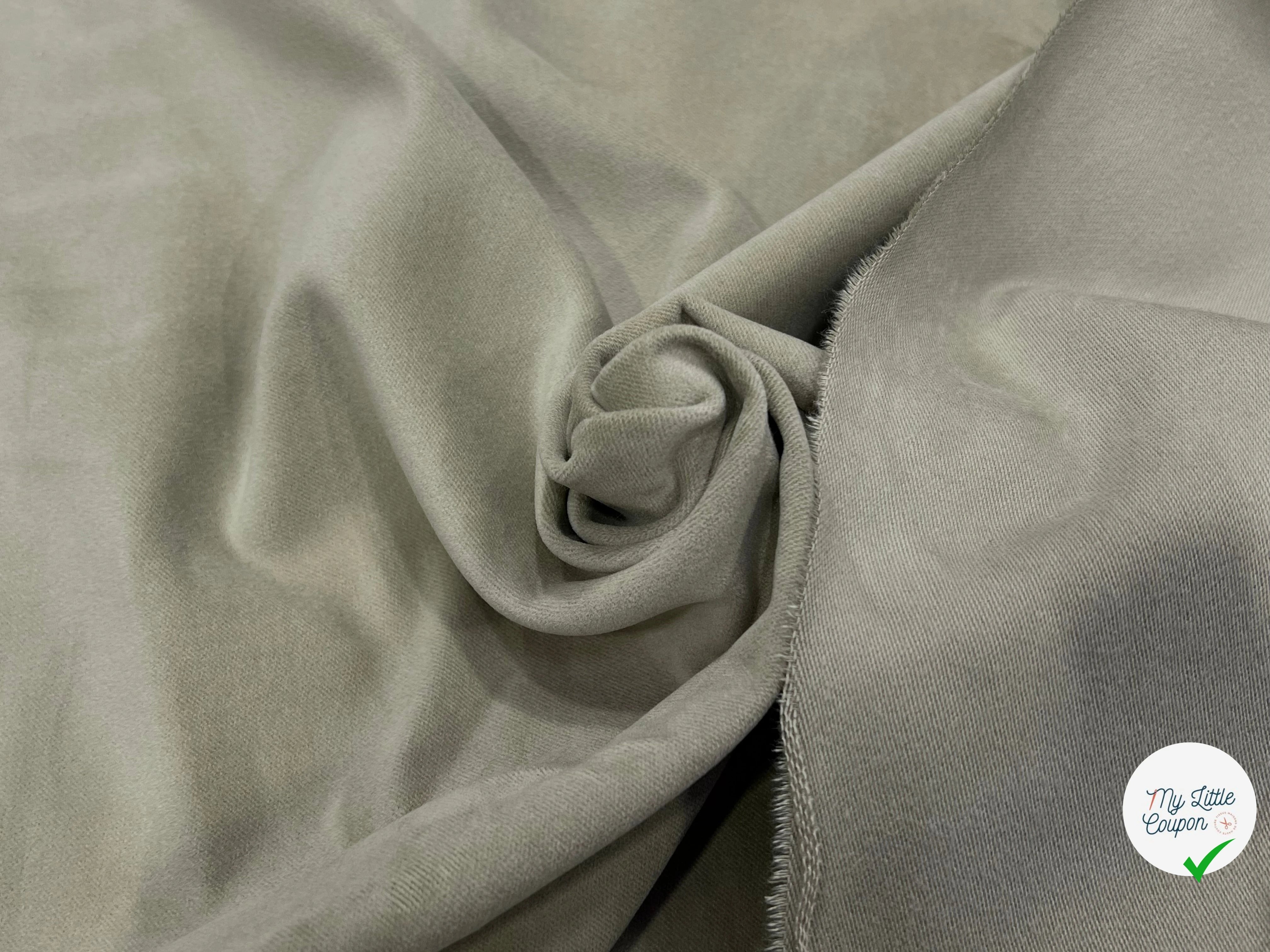 GABARDINE DE COTON GRATTÉE DUVETEUX LOURDE BEIGE 100% COTON 150CM - My Little Coupon