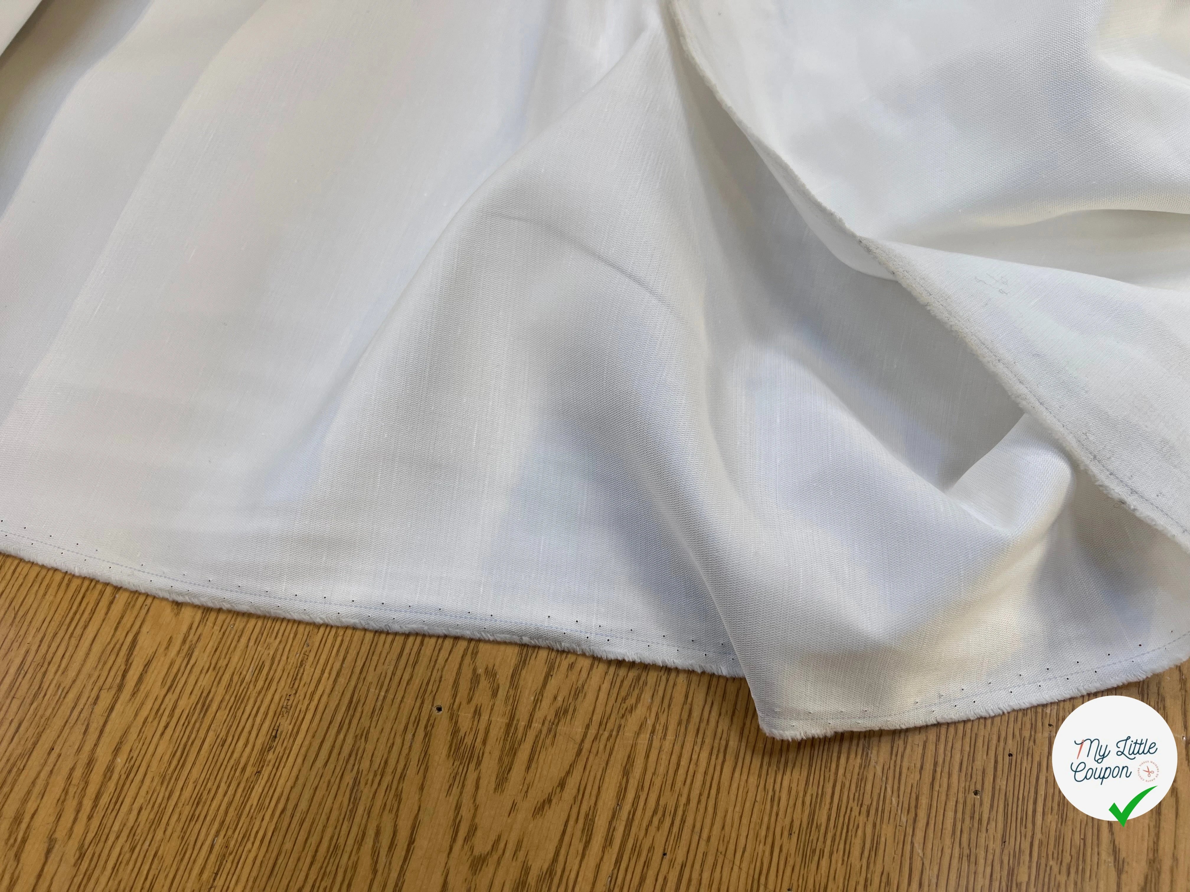 GABARDINE DE COTON LÉGER BLANC 100% COTON 160CM - My Little Coupon