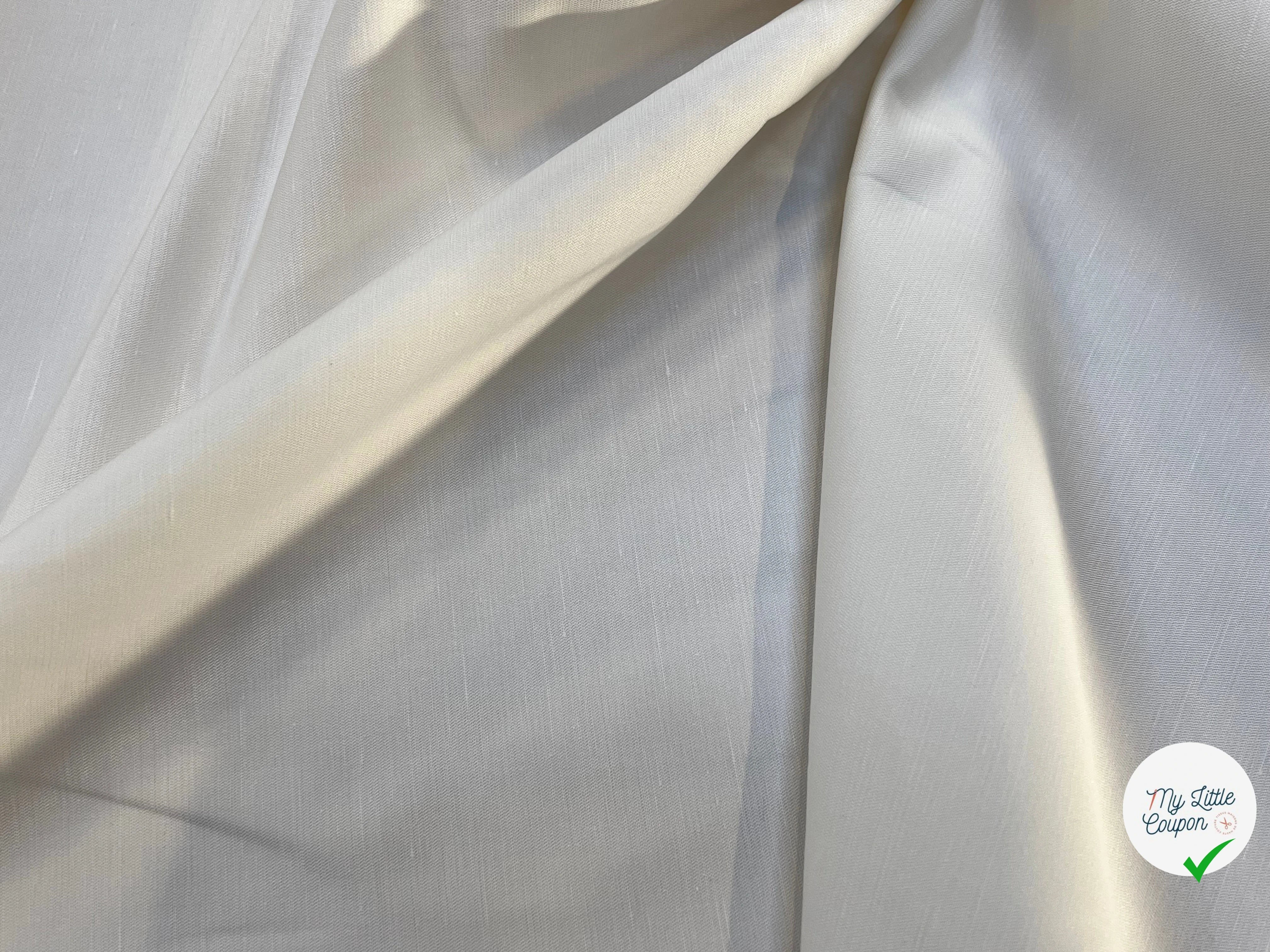 GABARDINE DE COTON LÉGER BLANC 100% COTON 160CM - My Little Coupon