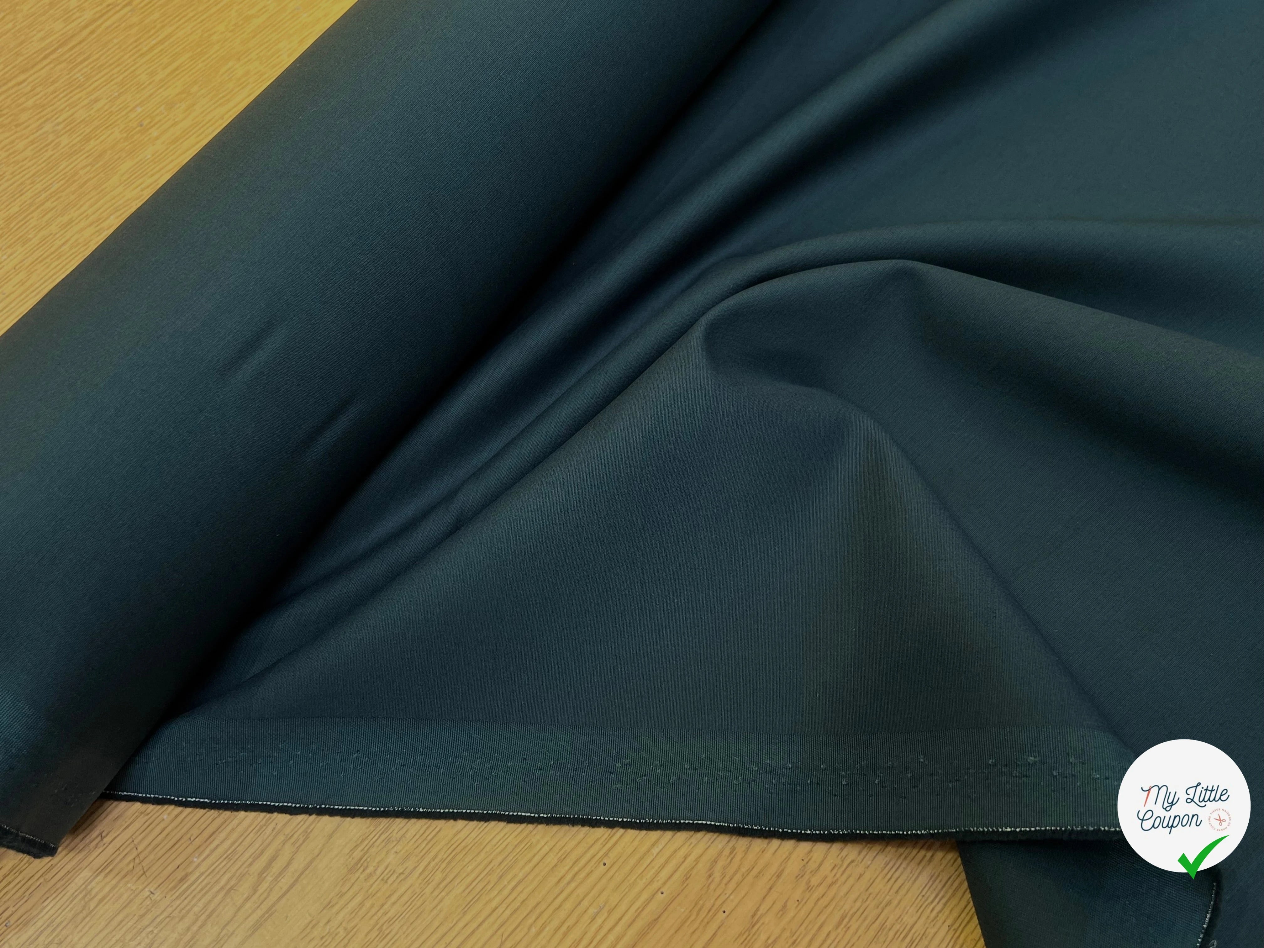 GABARDINE DE COTON LOURDE BELLE FINITION VERT FORÊT - My Little Coupon