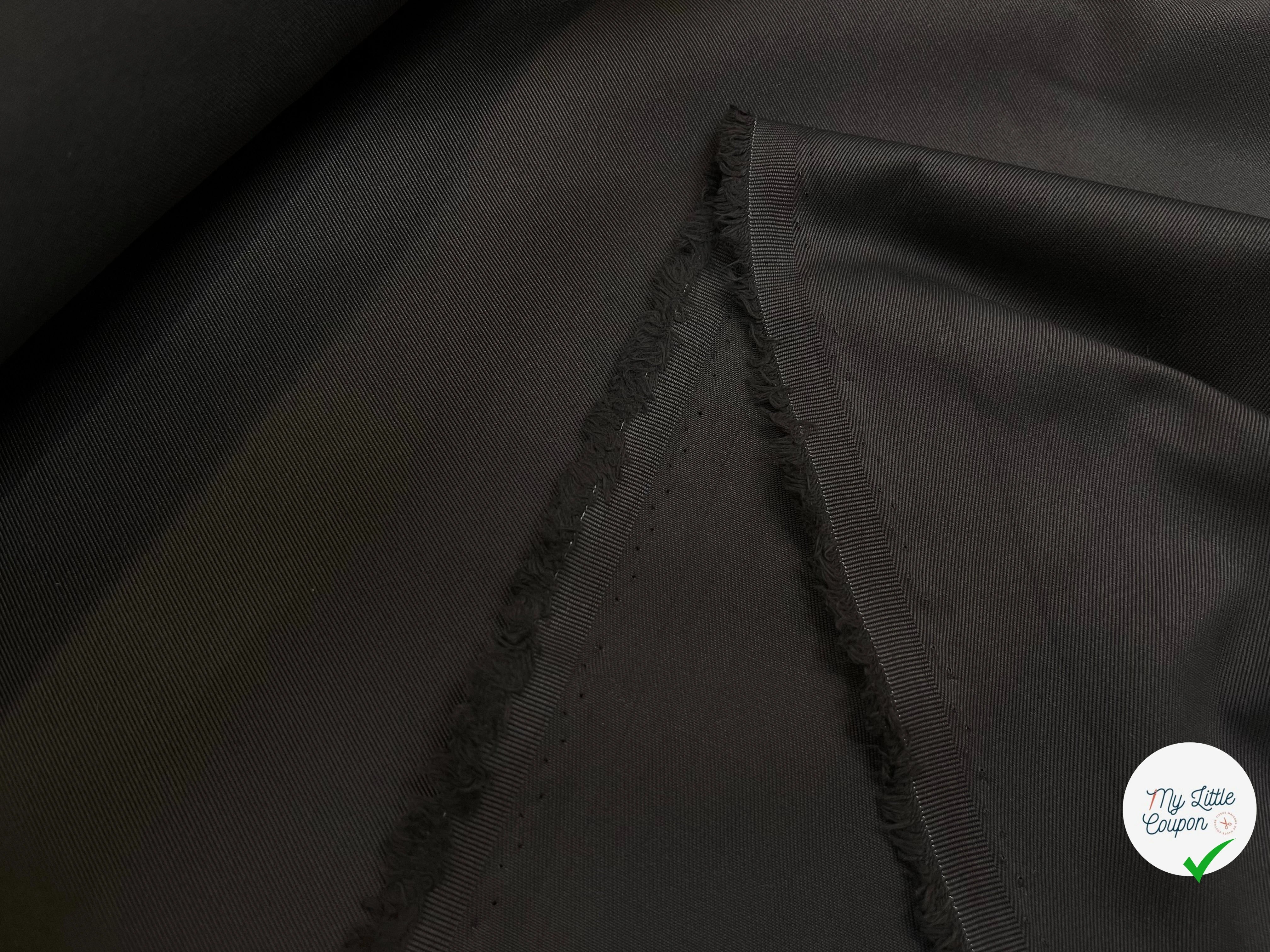 GABARDINE DE COTON LOURDE CARBONE - My Little Coupon