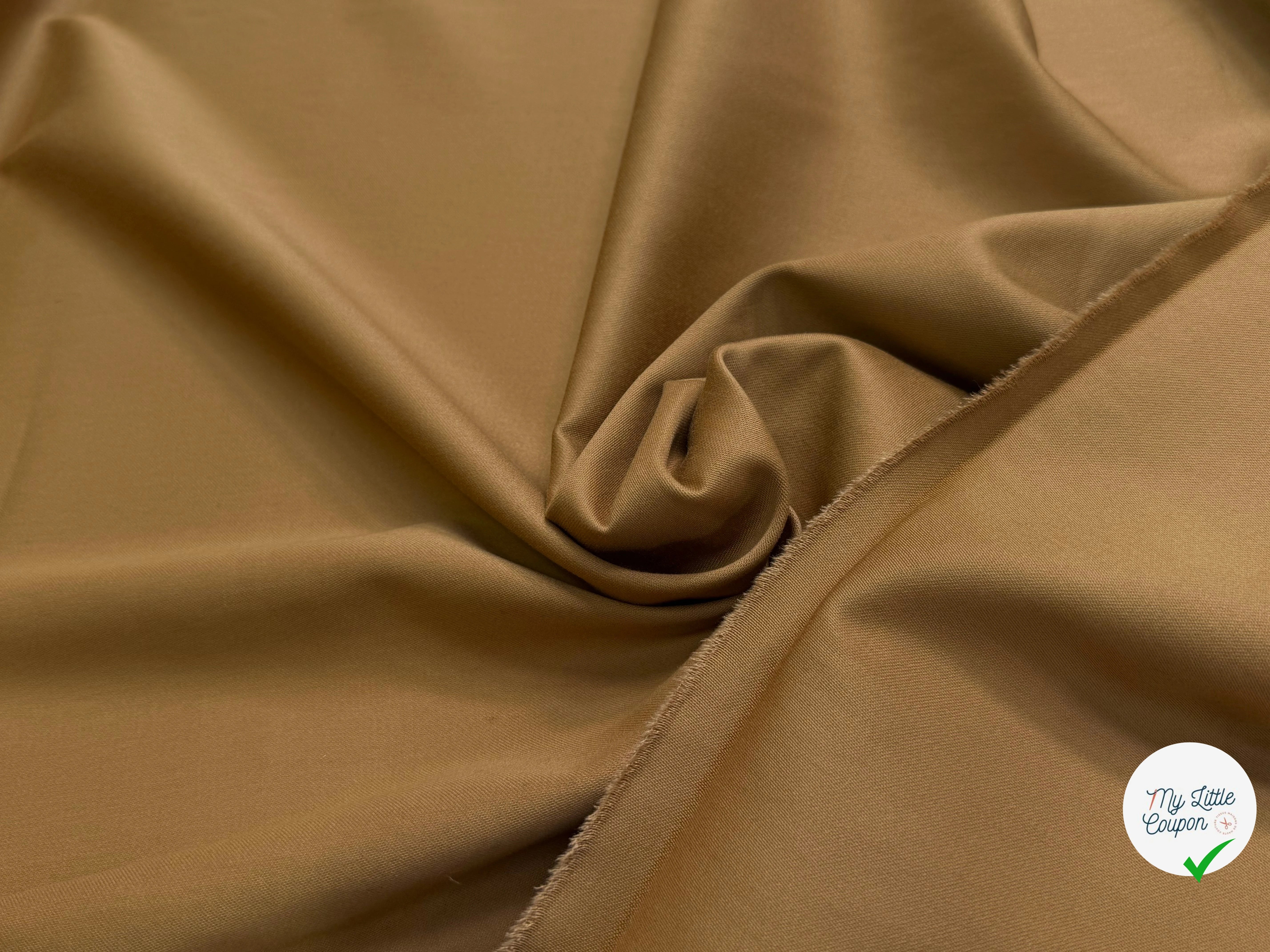 GABARDINE DE COTON LOURDE DEPERLANTE GOLD - My Little Coupon