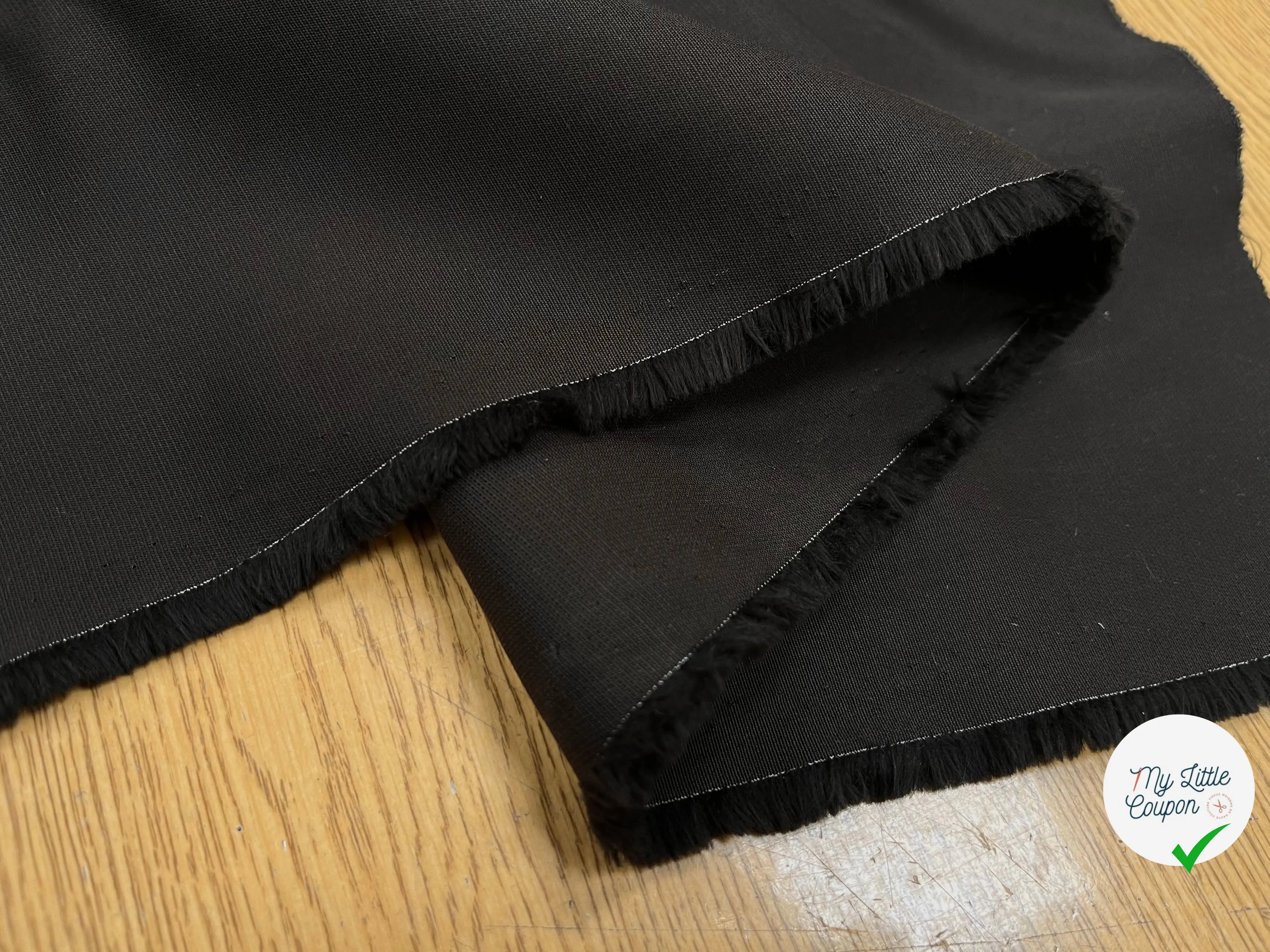 GABARDINE DE COTON LOURDE LEGREMENT STRETCH MUD BROWN - My Little Coupon