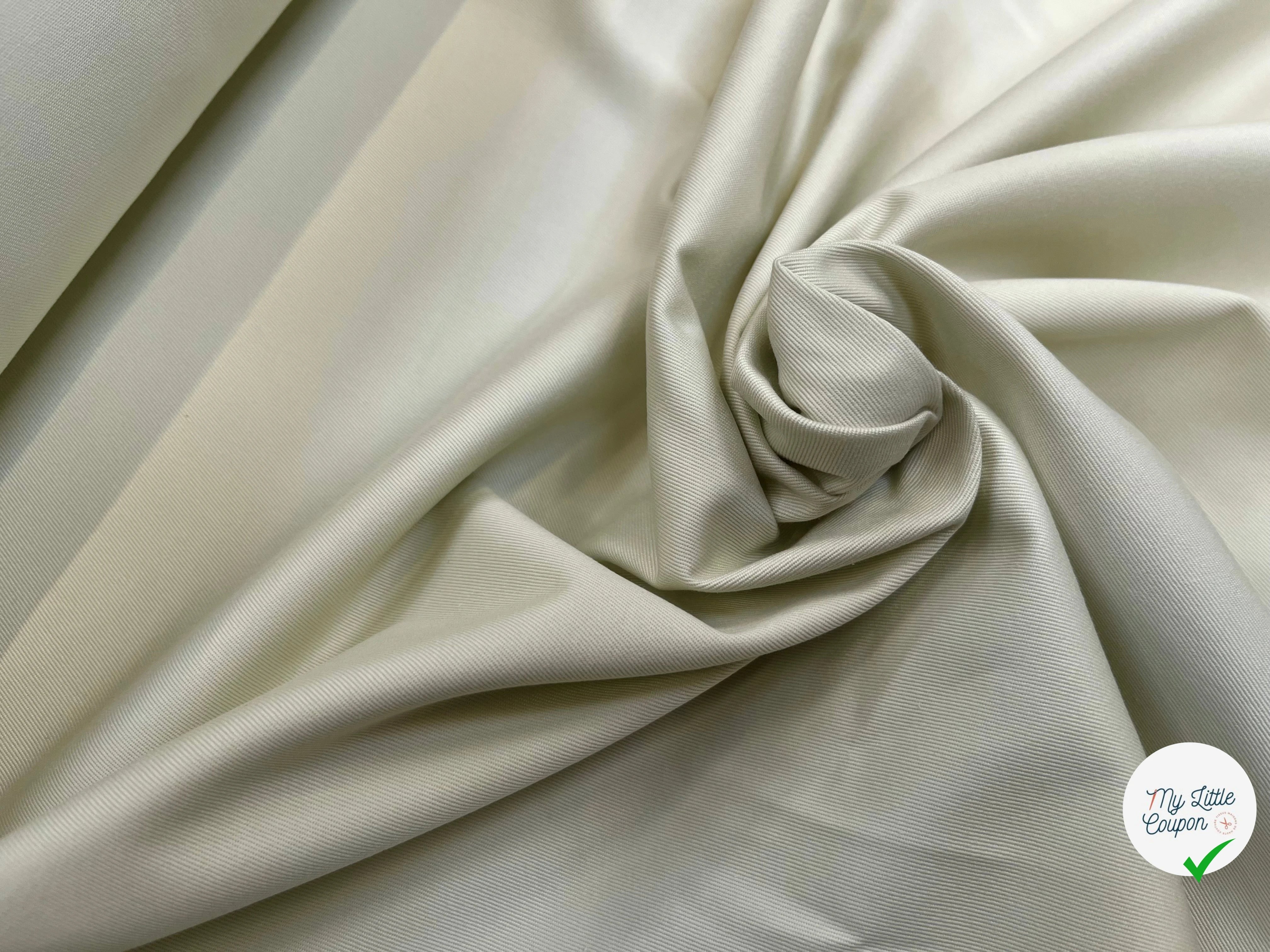 GABARDINE DE COTON LOURDE OYSTER - My Little Coupon