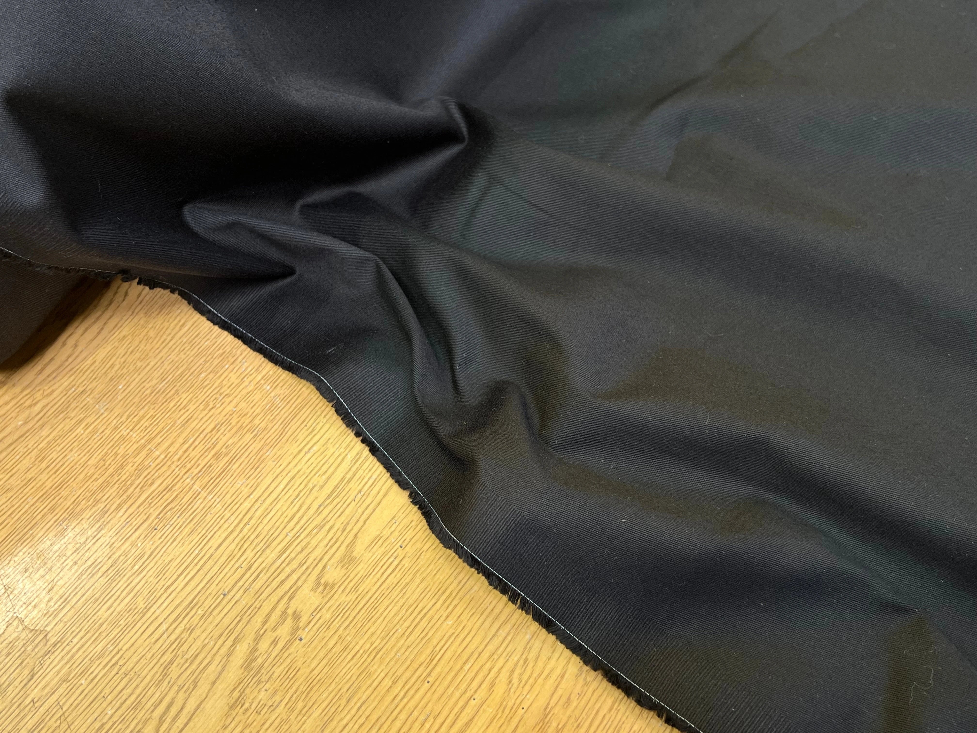 GABARDINE DE COTON LOURDE SERGÉE PARFAITE TENUE NOIR - My Little Coupon