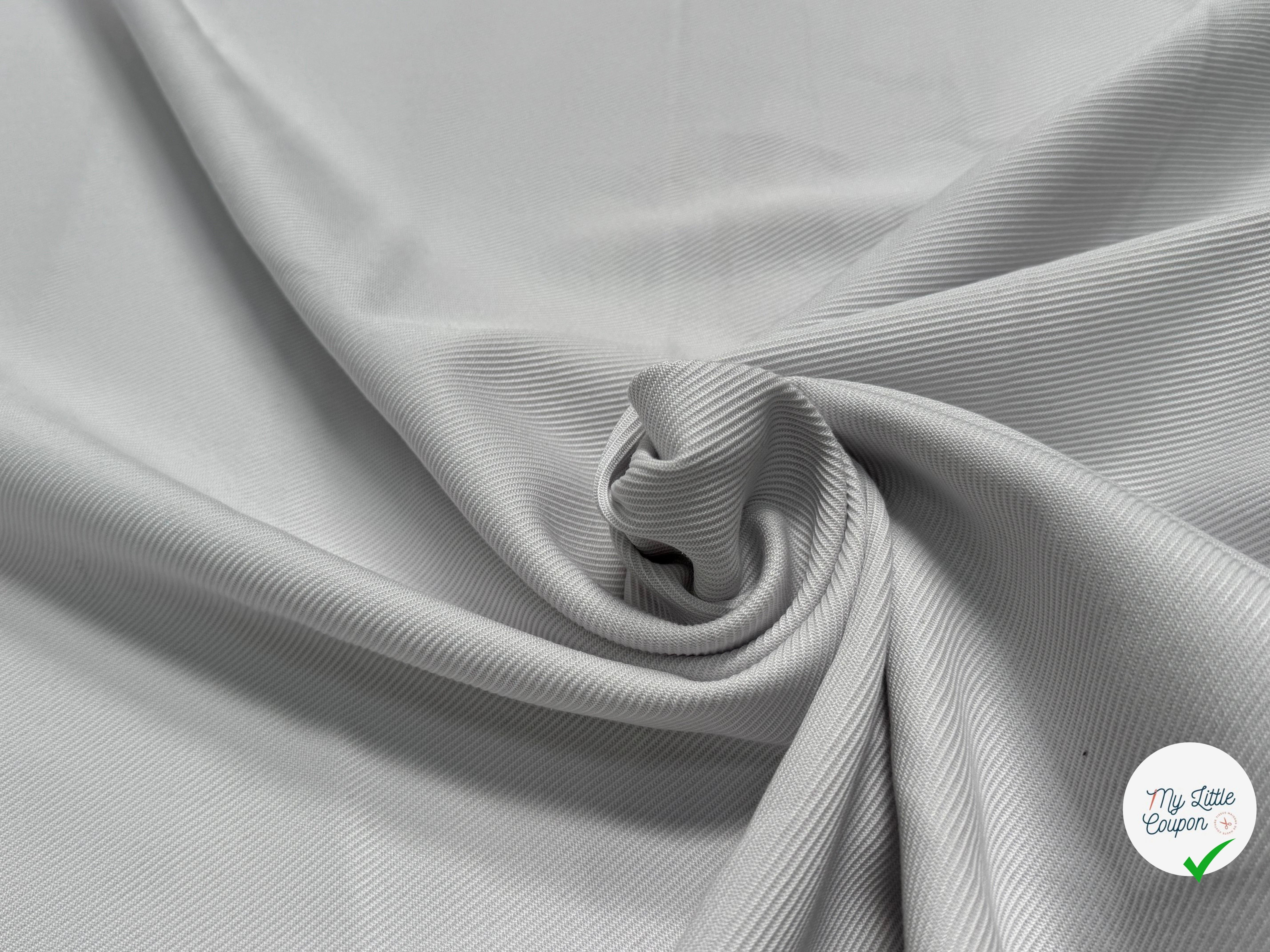 GABARDINE DE COTON LOURDE STRIÉE SUPERBE TENUE MIST - My Little Coupon