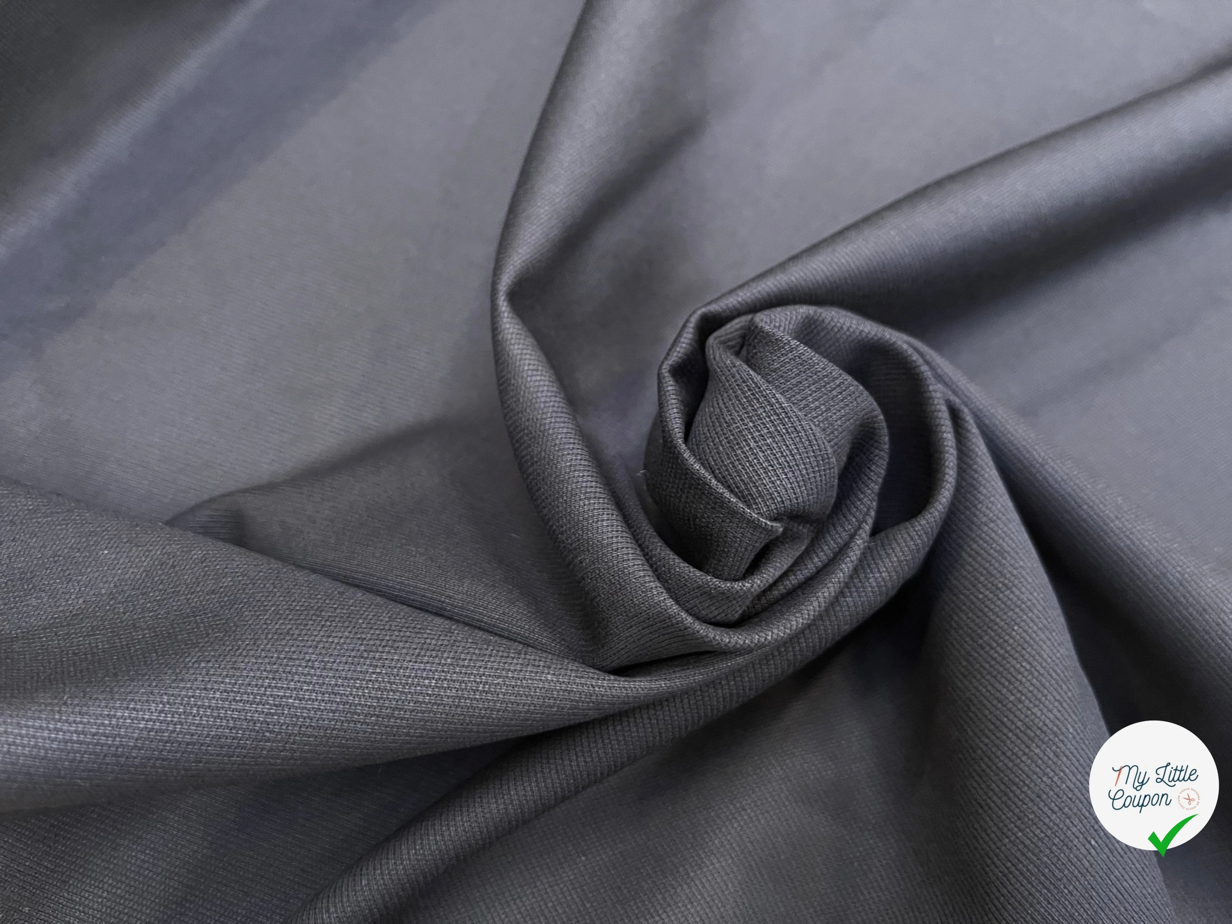 GABARDINE DE COTON NUIT AVEC UNE FACE DUVETEUX - My Little Coupon