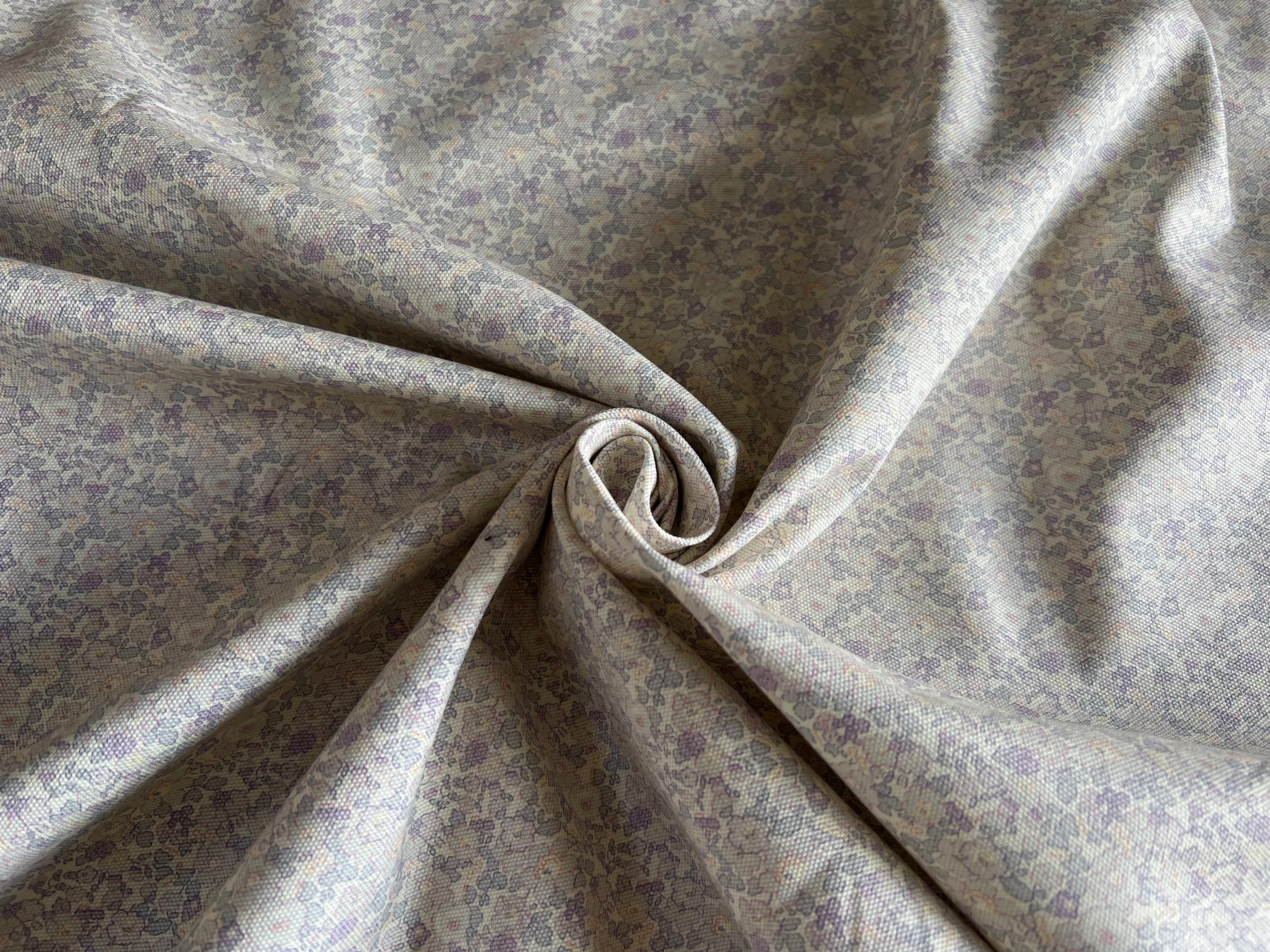 GABARDINE DE COTON PARTERRE DE FLEURS FONDUES - My Little Coupon