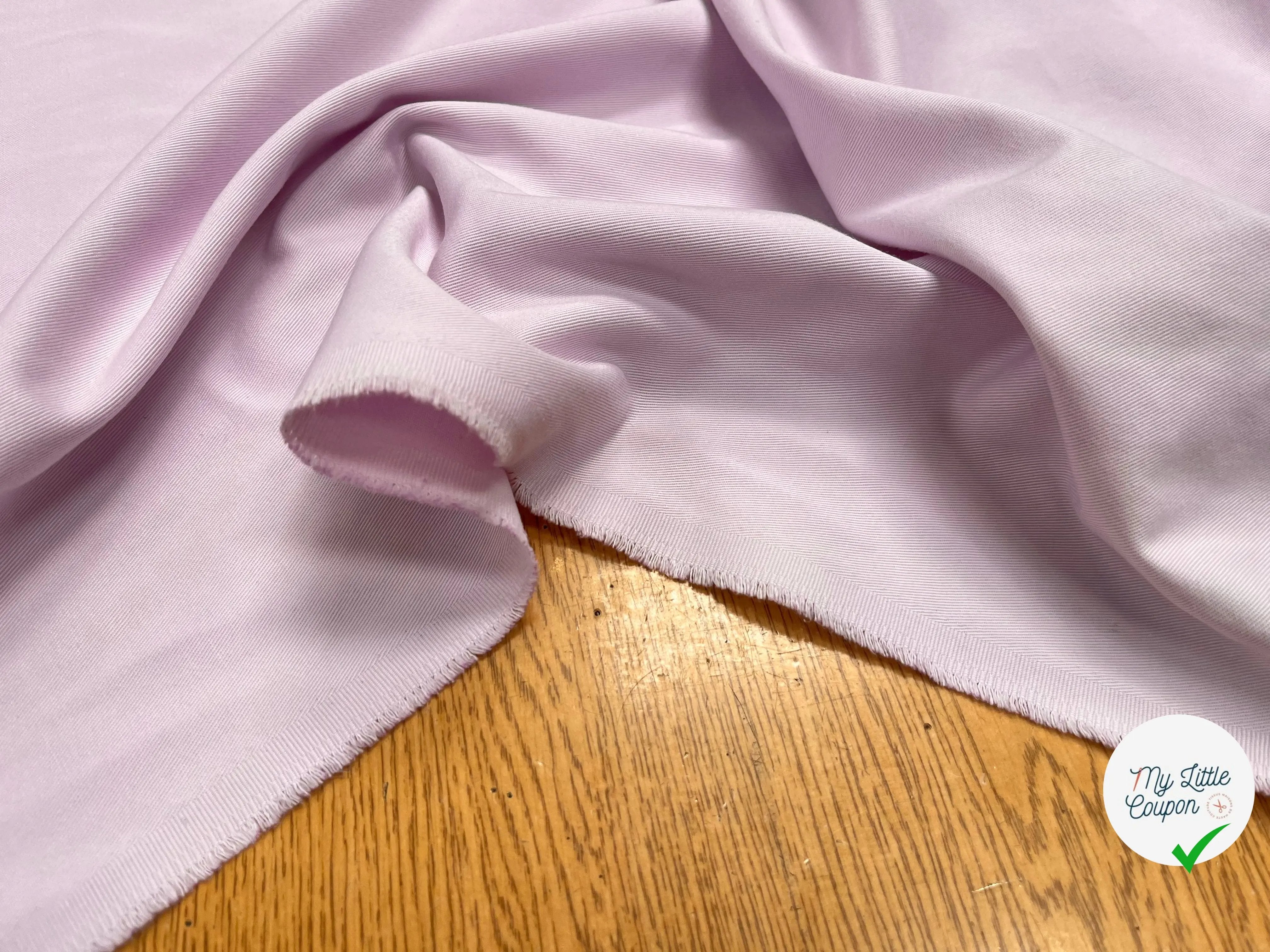 GABARDINE DE COTON PÉTITE LAIZE SALT PINK - My Little Coupon