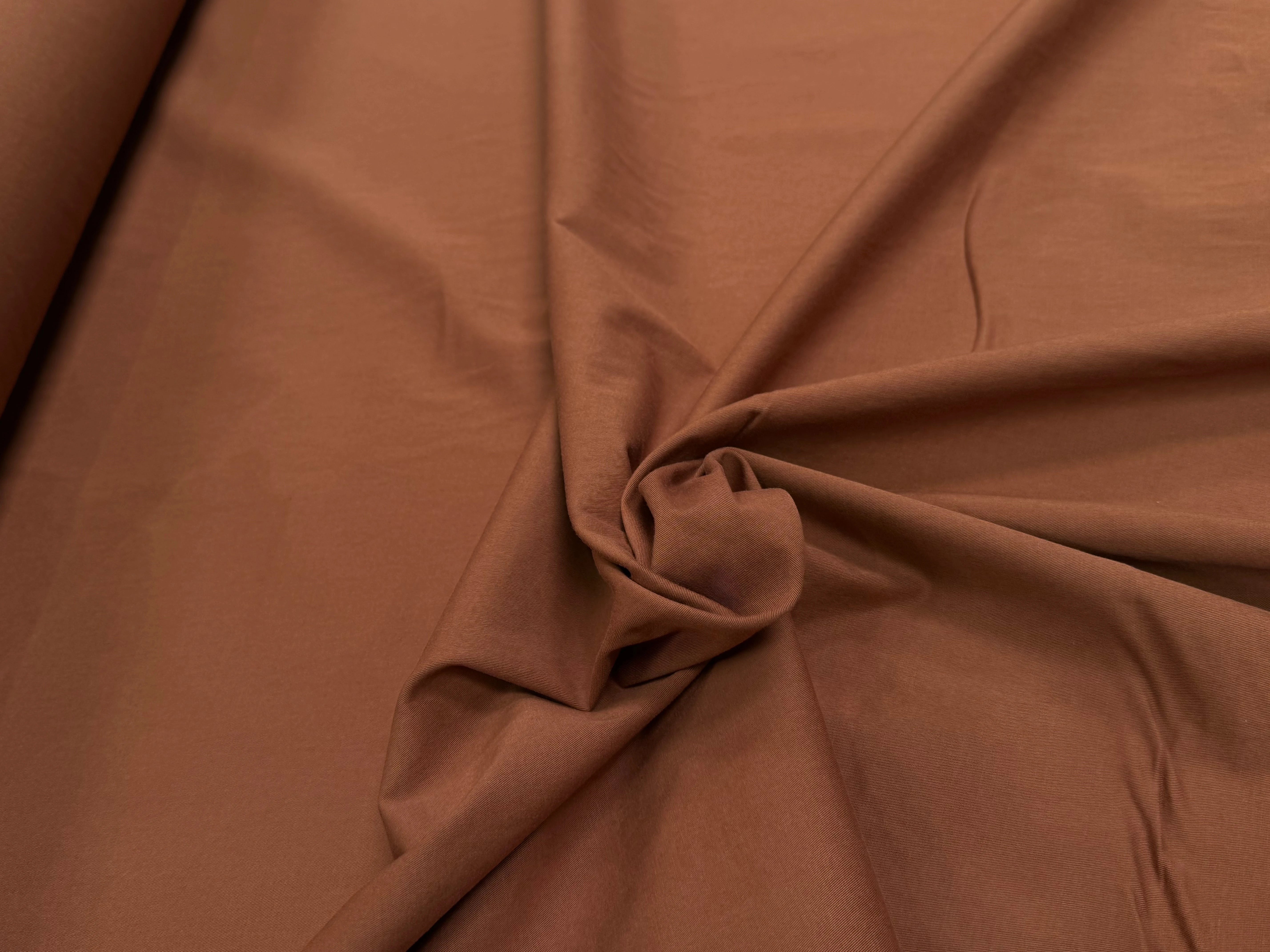 GABARDINE DE COTON STRETCH CARAMEL COUTURE - My Little Coupon