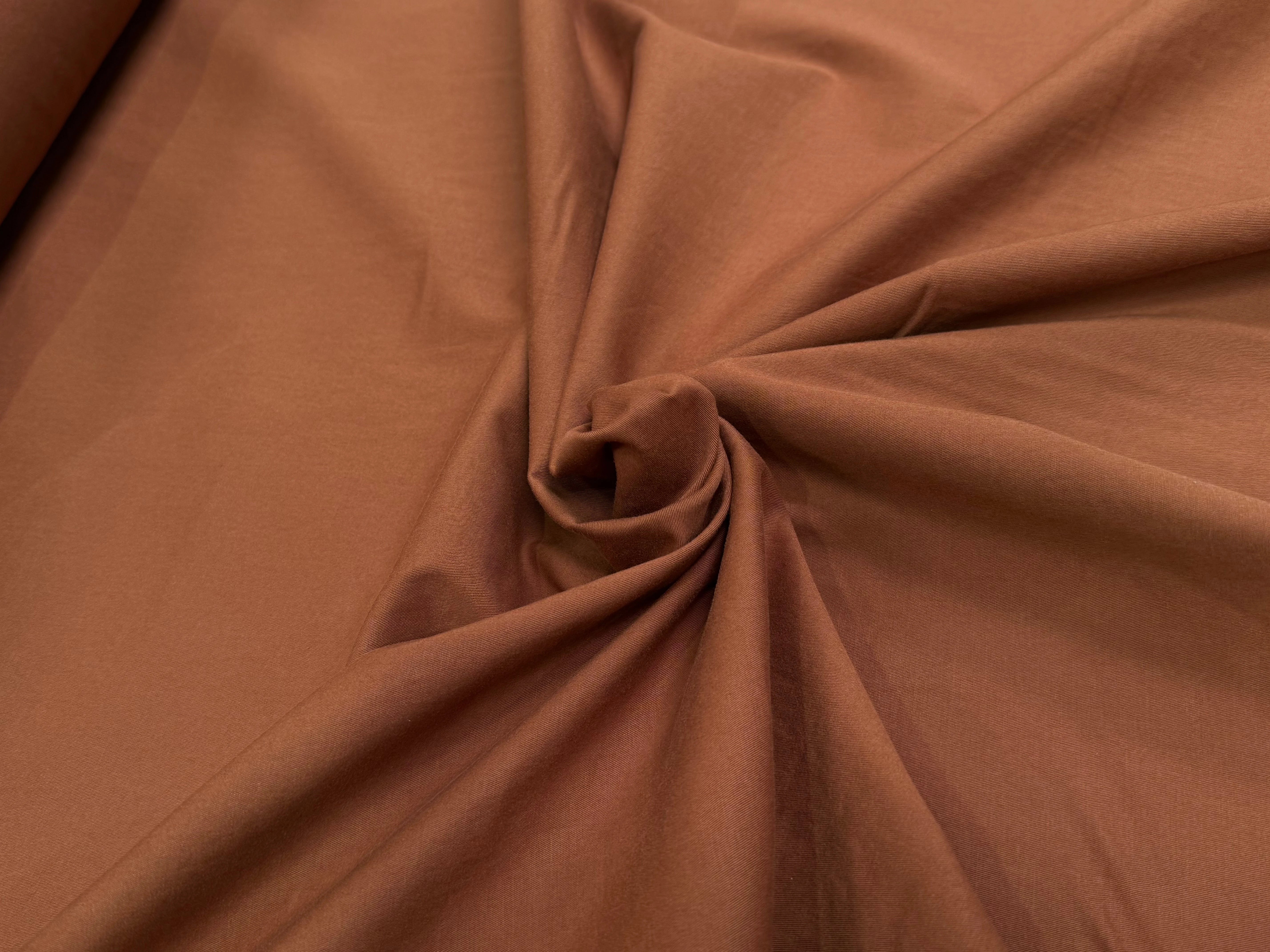 GABARDINE DE COTON STRETCH CARAMEL COUTURE - My Little Coupon