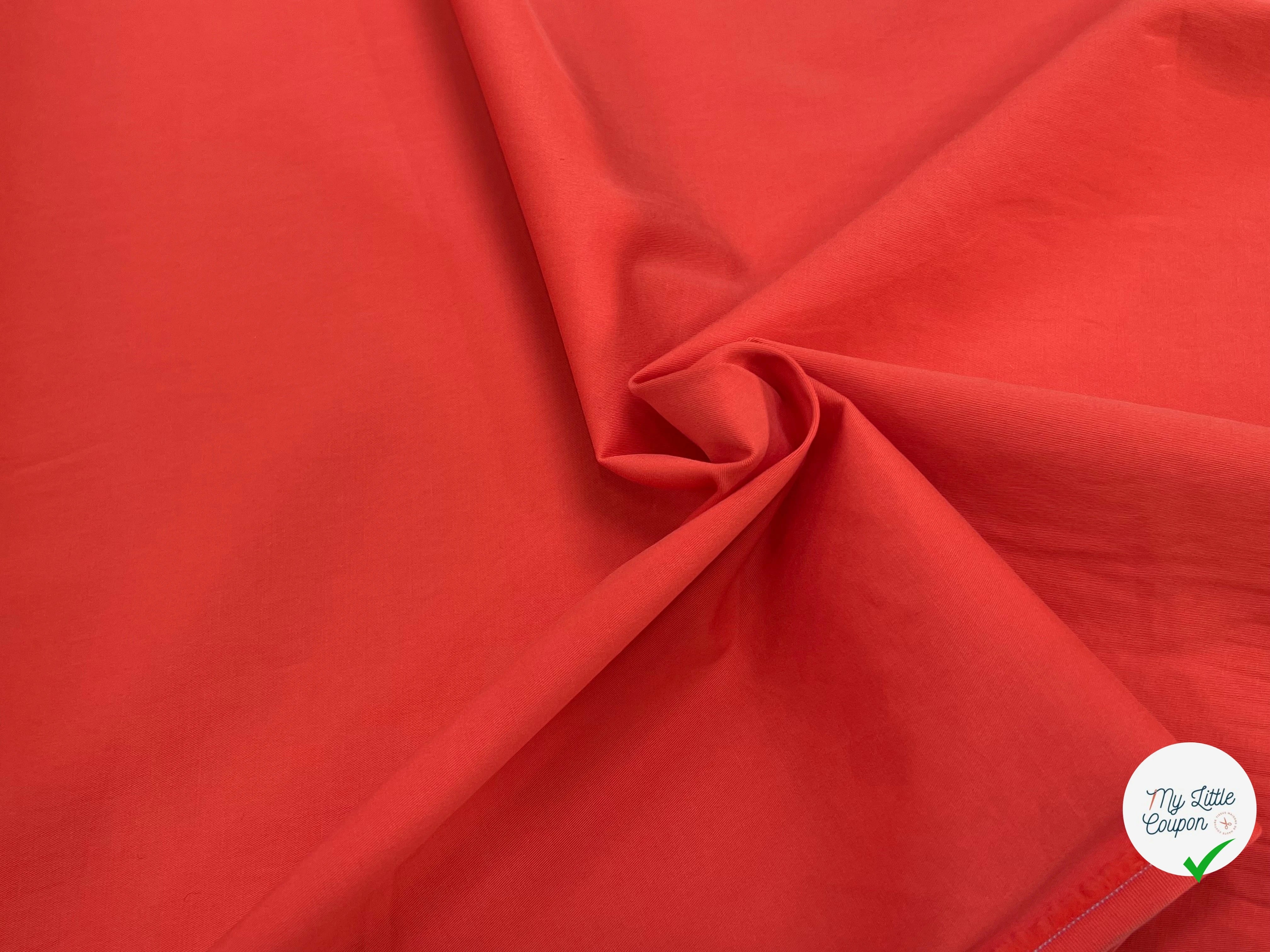 GABARDINE DE COTON STRETCH ORANGE SUBLIME - My Little Coupon