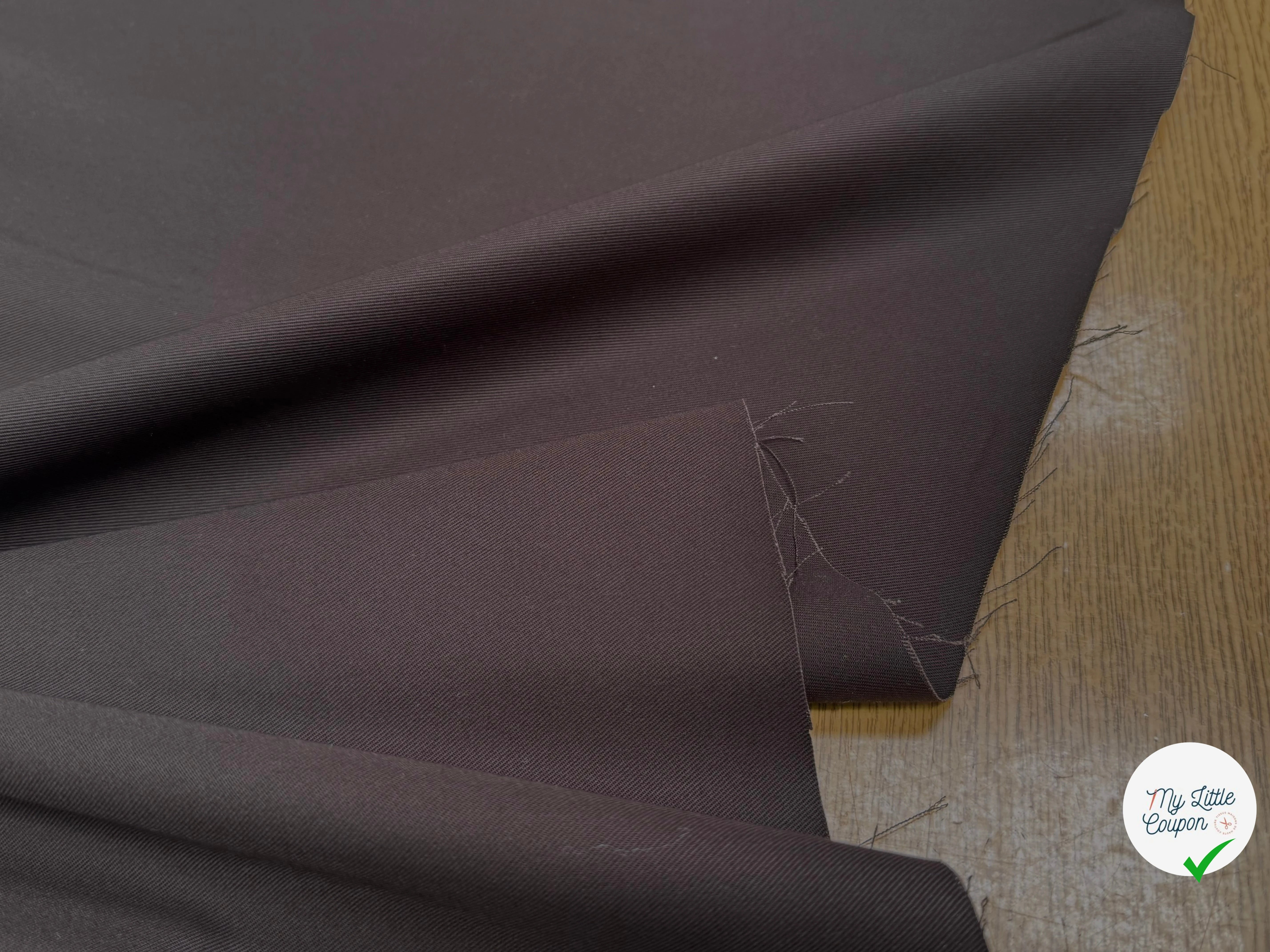 GABARDINE DE COTON STRIÉE CHOCO MARRON TRÈS BELLE TENUE - My Little Coupon