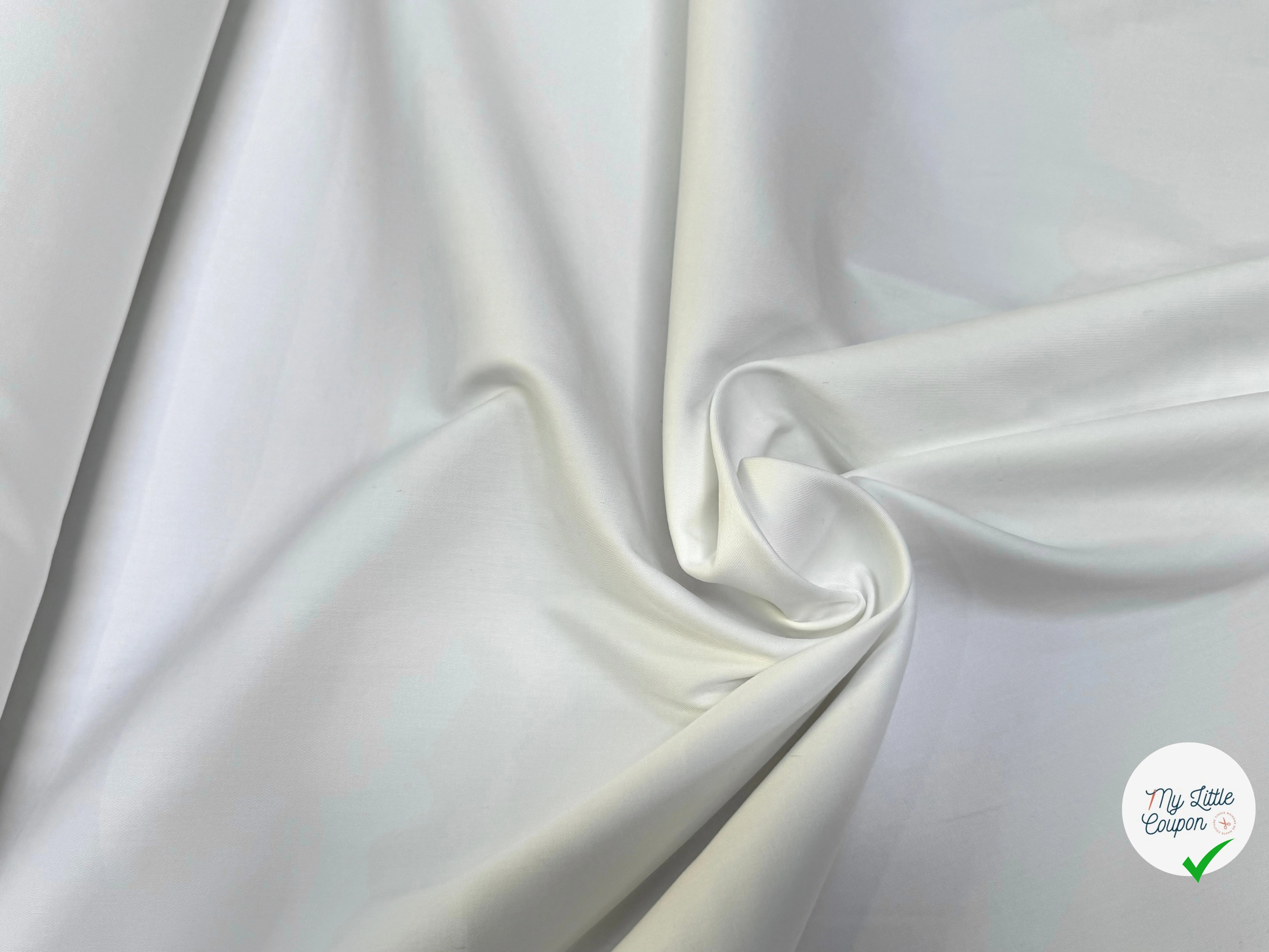 GABARDINE DE COTON TENUE LOURDE STRETCH FINEMENT SERGÉE BLANC TRÈS BEAU - My Little Coupon