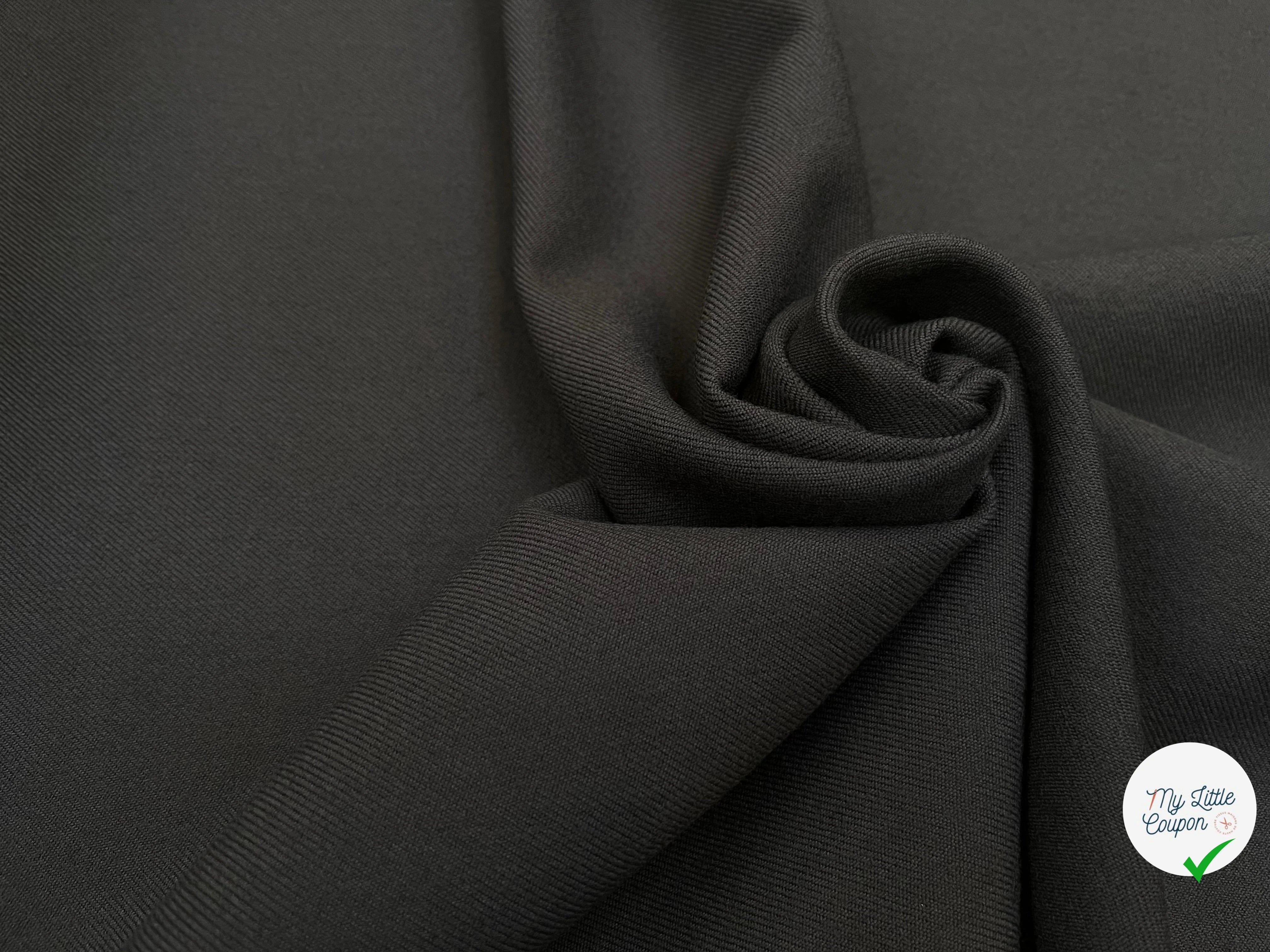 GABARDINE DE LAINE 50% LAINE CHARBON - My Little Coupon