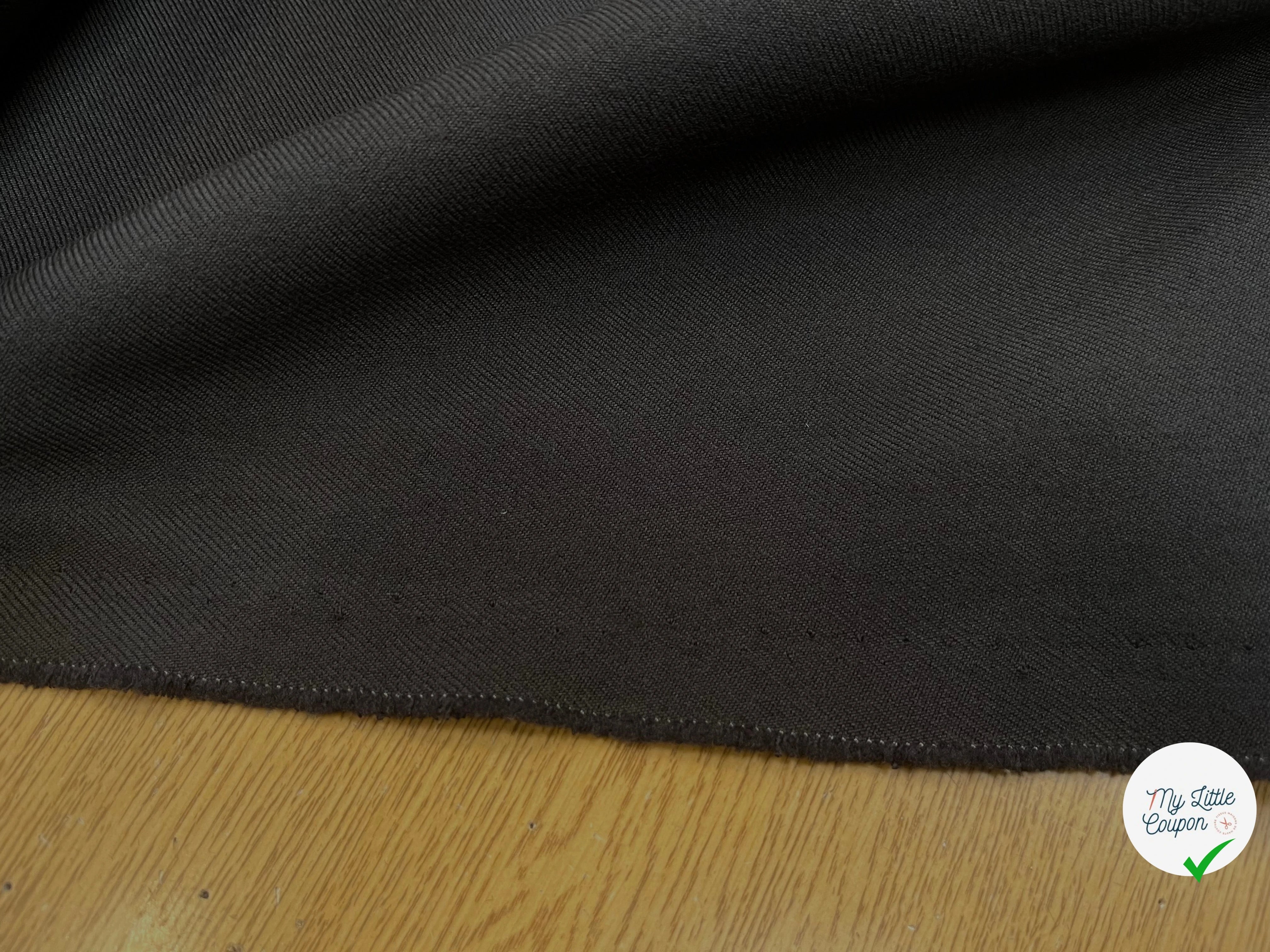 GABARDINE DE LAINE 50% LAINE CHARBON - My Little Coupon