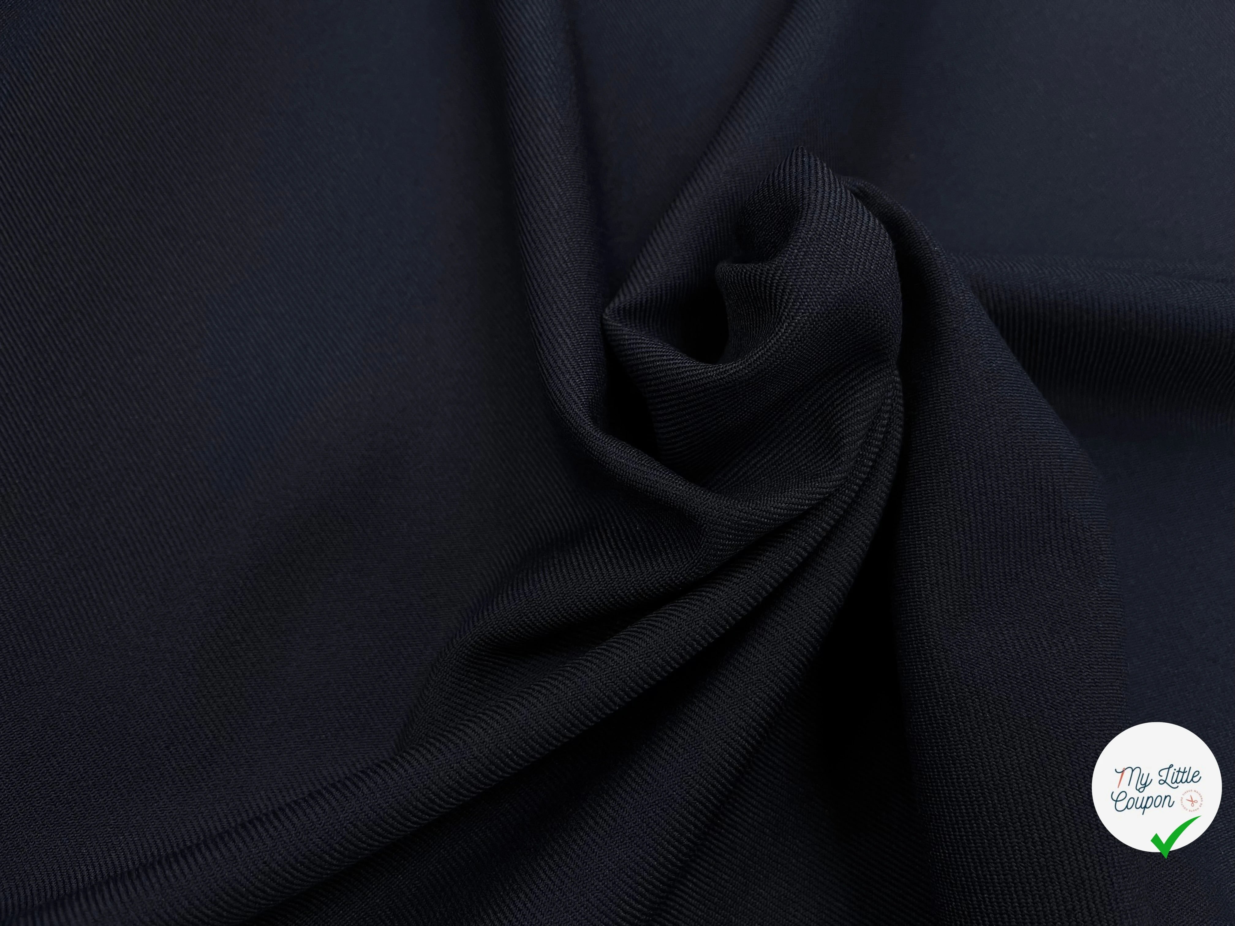 GABARDINE DE LAINE 90% LAINE BLUE 150CM - My Little Coupon