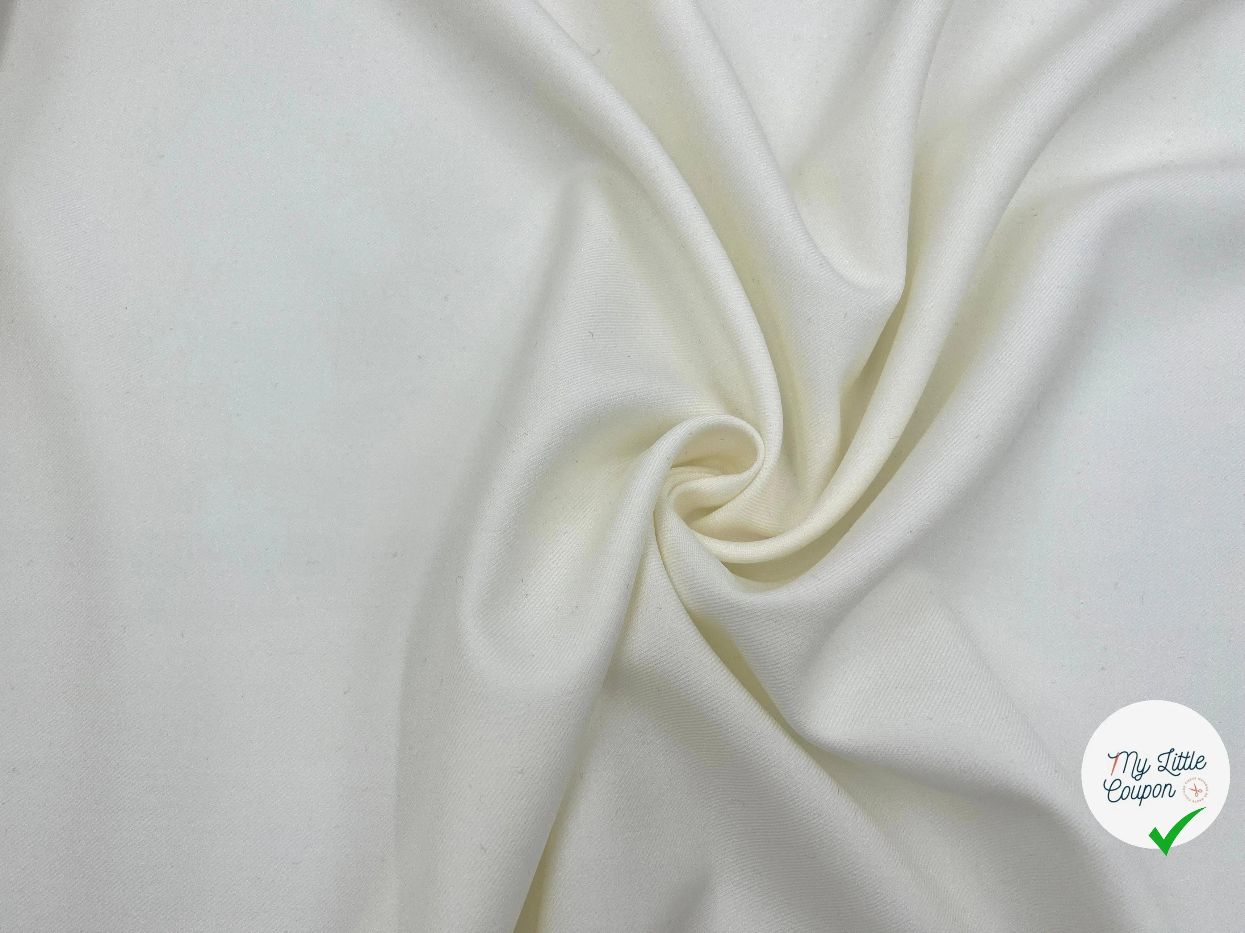GABARDINE DE LAINE BLANC CASSÉ - My Little Coupon - tissu - coudre
