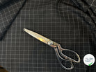 GABARDINE DE LAINE NOIRE QUADRILLÉE BLANCHE MLC INTERN