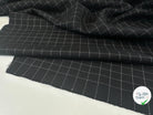 GABARDINE DE LAINE NOIRE QUADRILLÉE BLANCHE MLC INTERN