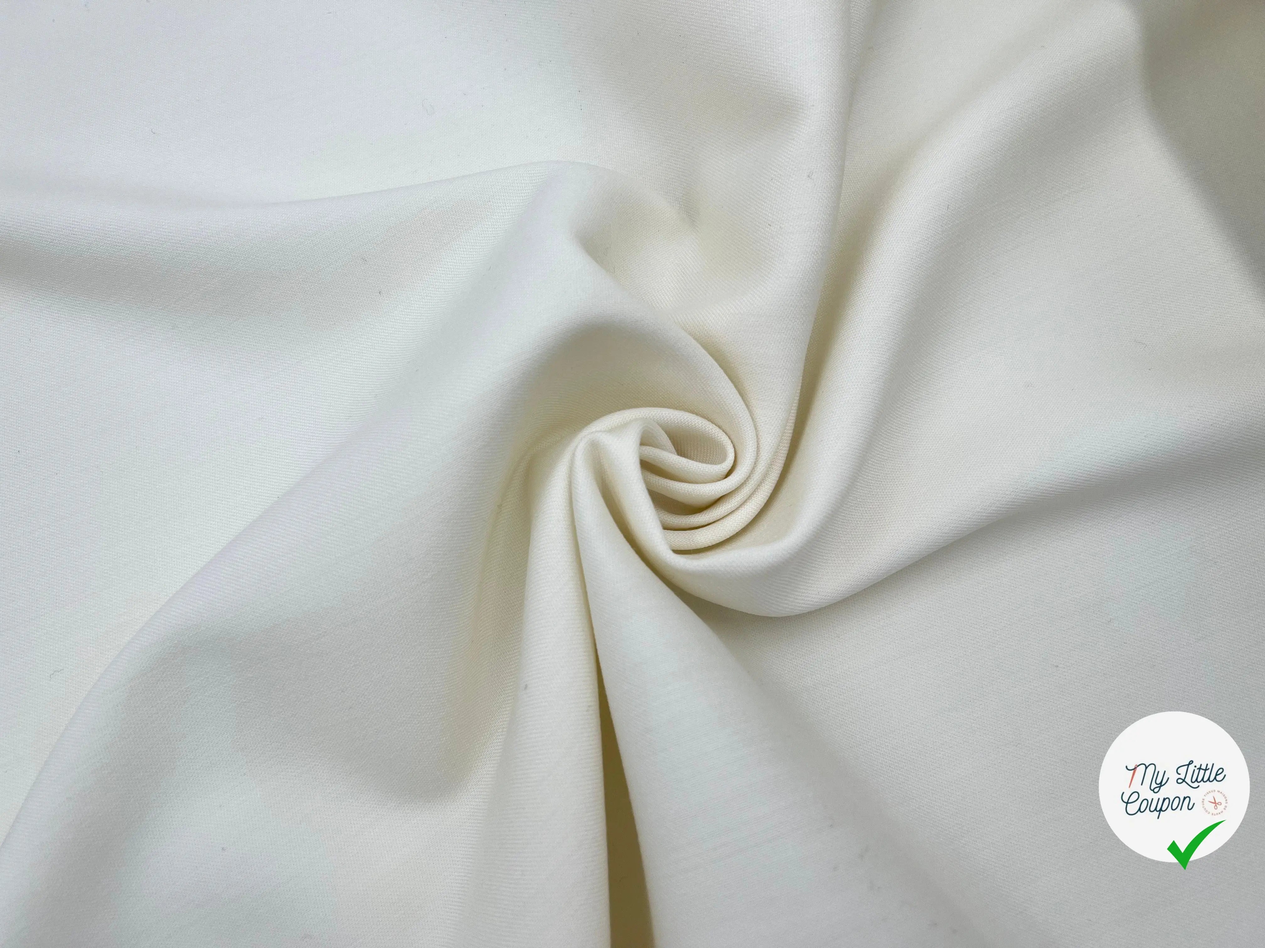 GABARDINE DE LAINE OFF WHITE - My Little Coupon - tissu - coudre