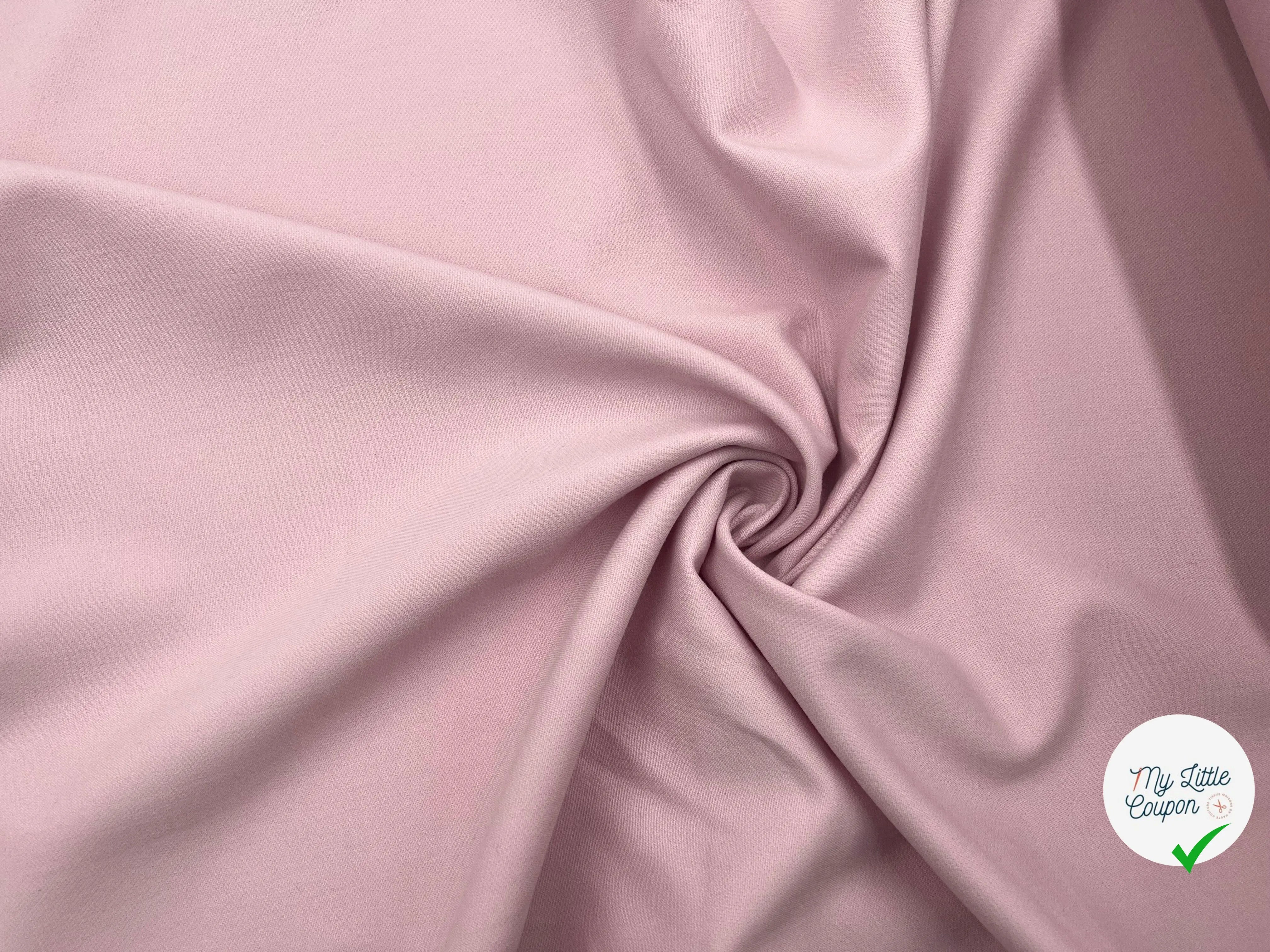 TOILE DE LAINE PIQUÉE VIEUX ROSE CLAIR STRETCH - My Little Coupon - tissu - coudre