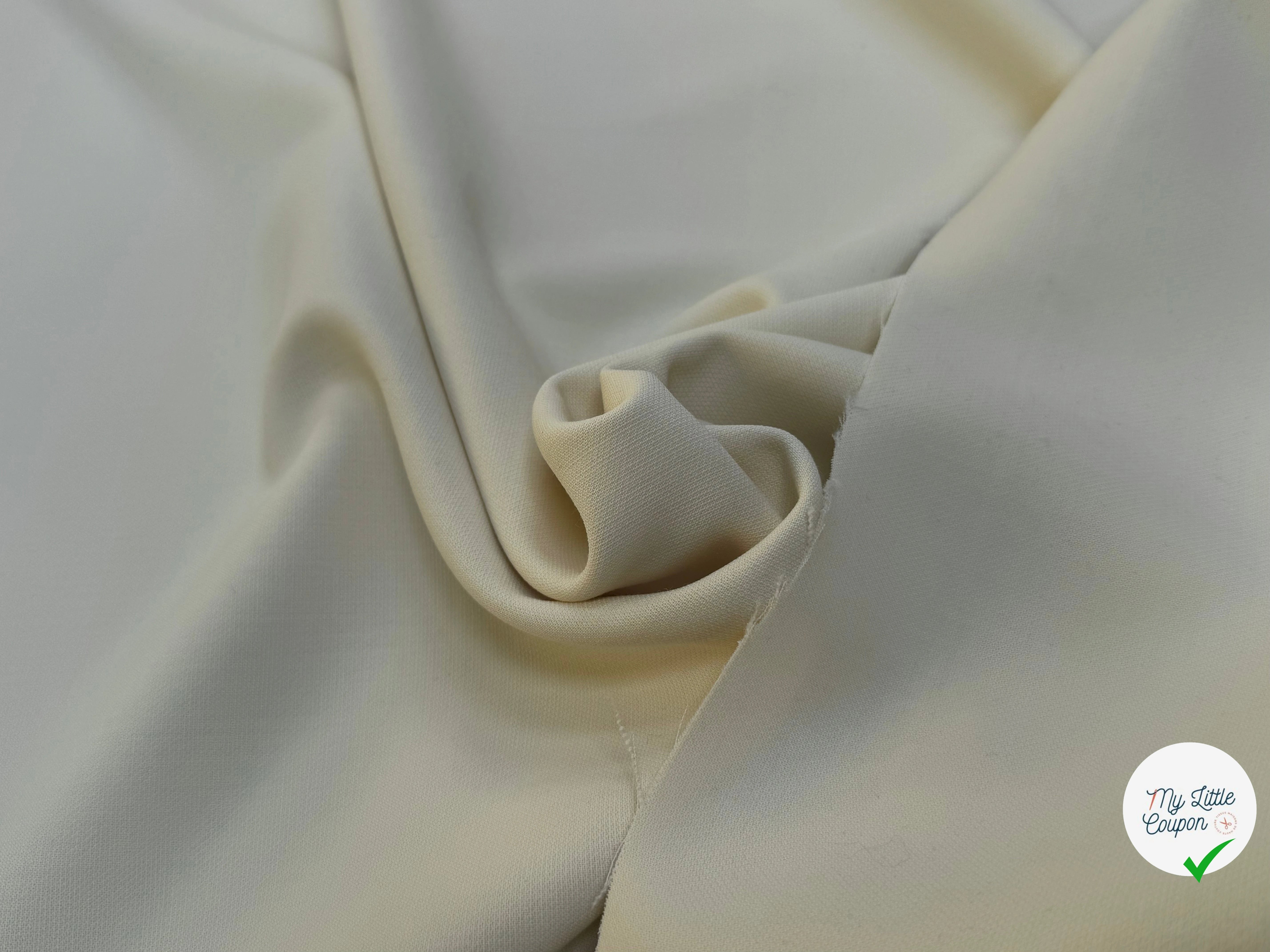 GABARDINE DE LAINE STRETCH VANILLE 80% LAINE TRÈS BELLE TENUE - My Little Coupon