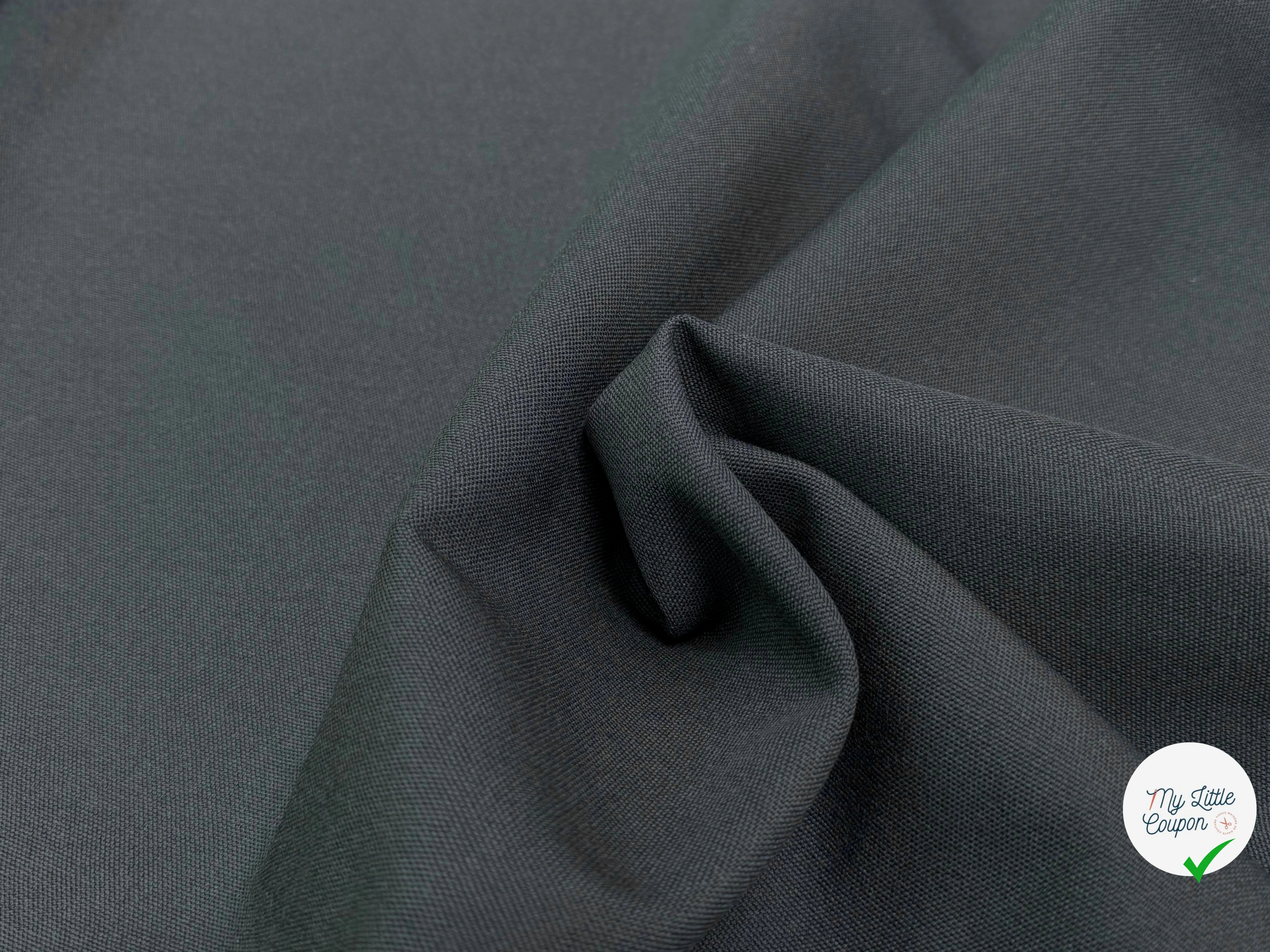 GABARDINE DE LAINE TRÈS BELLE TENUE VERT DE GRIS FONCÉ - My Little Coupon