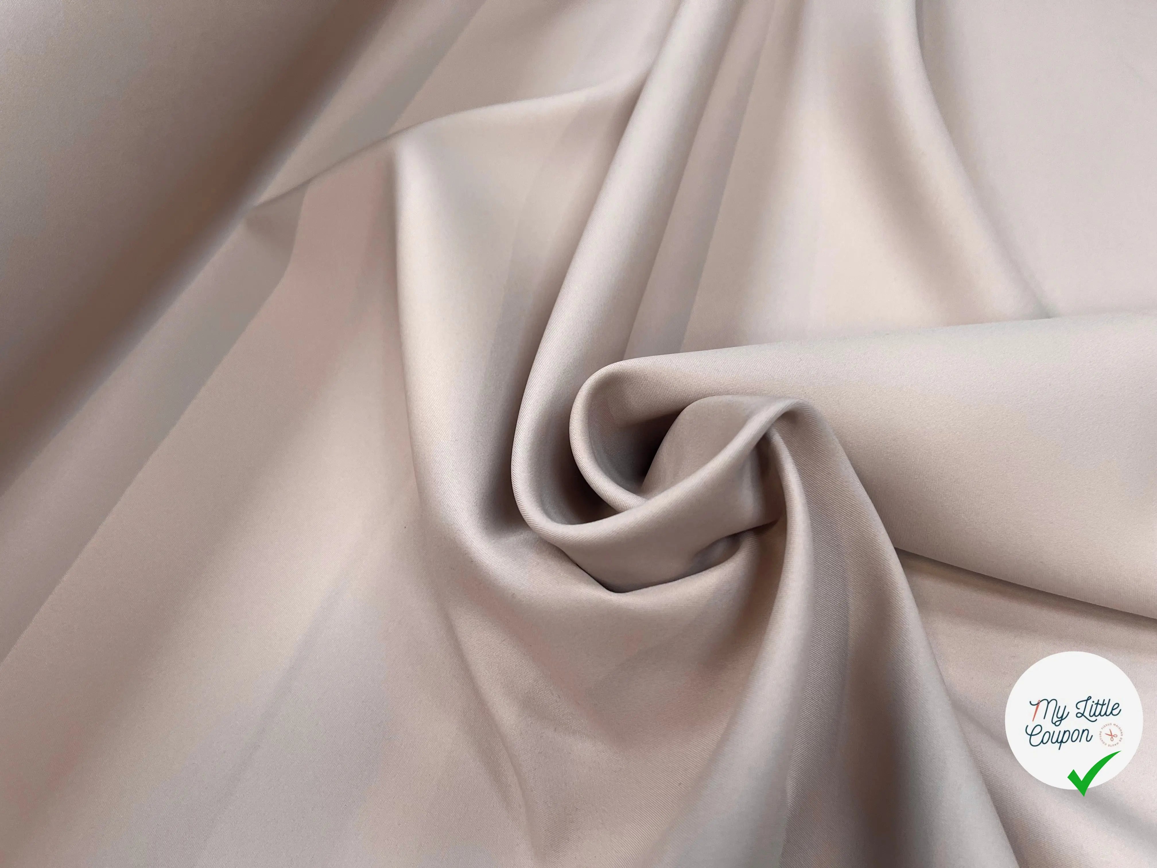 GABARDINE DOUBLE ETOFFE BEIGE SAND JAPON - My Little Coupon
