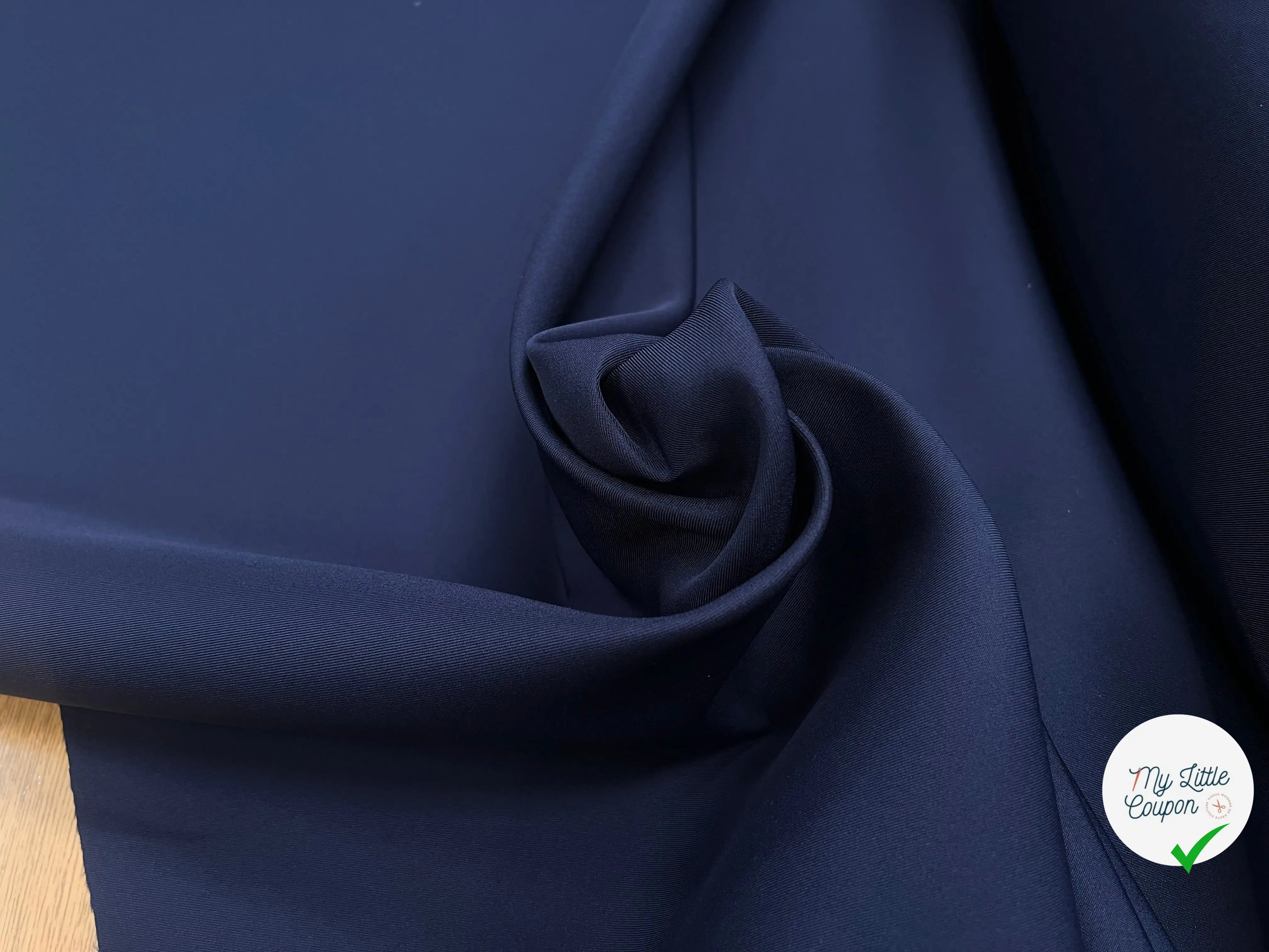 GABARDINE DOUBLE ETOFFE BLEU CHOC JAPON - My Little Coupon