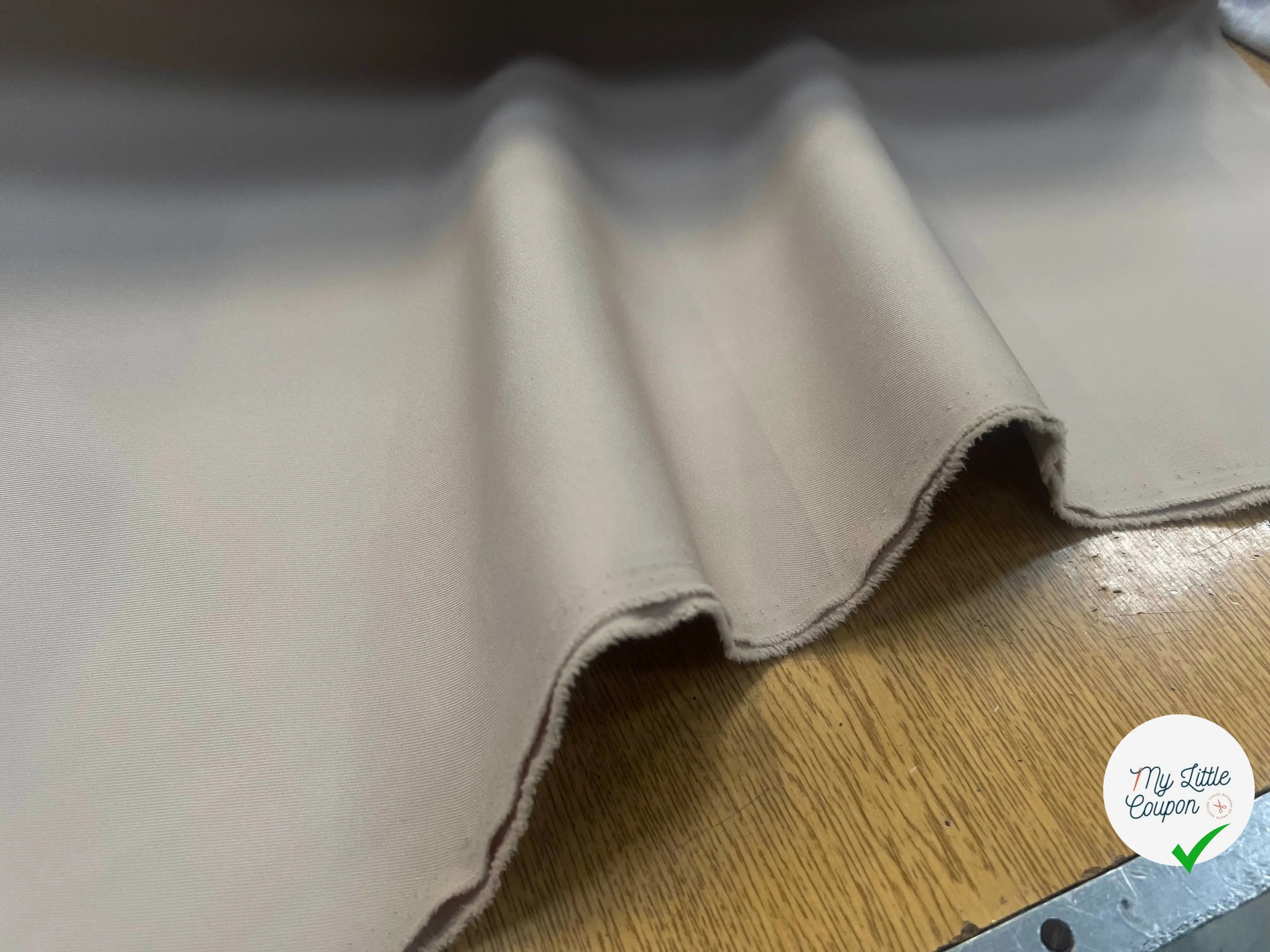 GABARDINE DOUBLE ETOFFE JAPON BEIGE - My Little Coupon