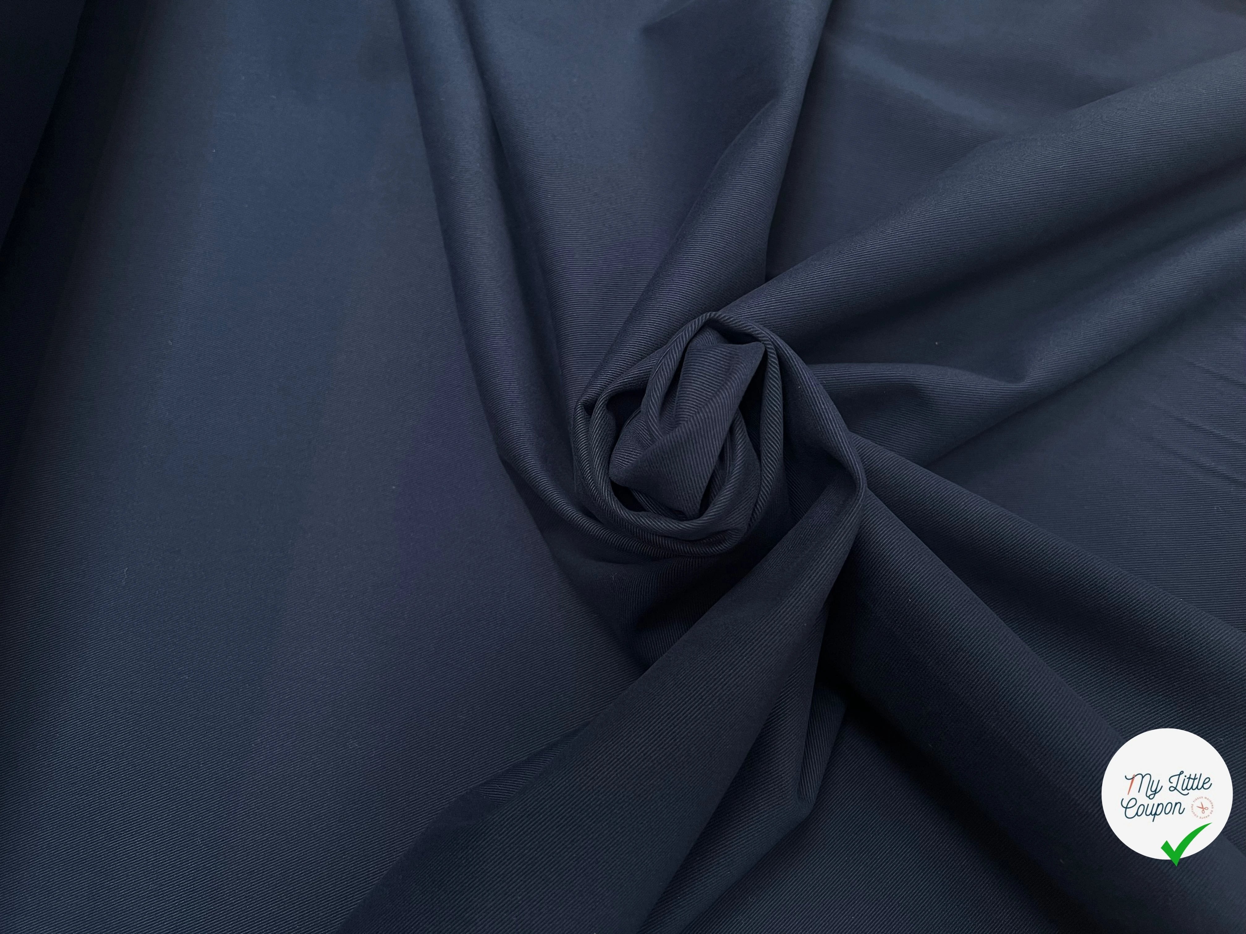 GABARDINE DUVETEUSE COTON STRETCH MARINE COUTURE 690 - My Little Coupon