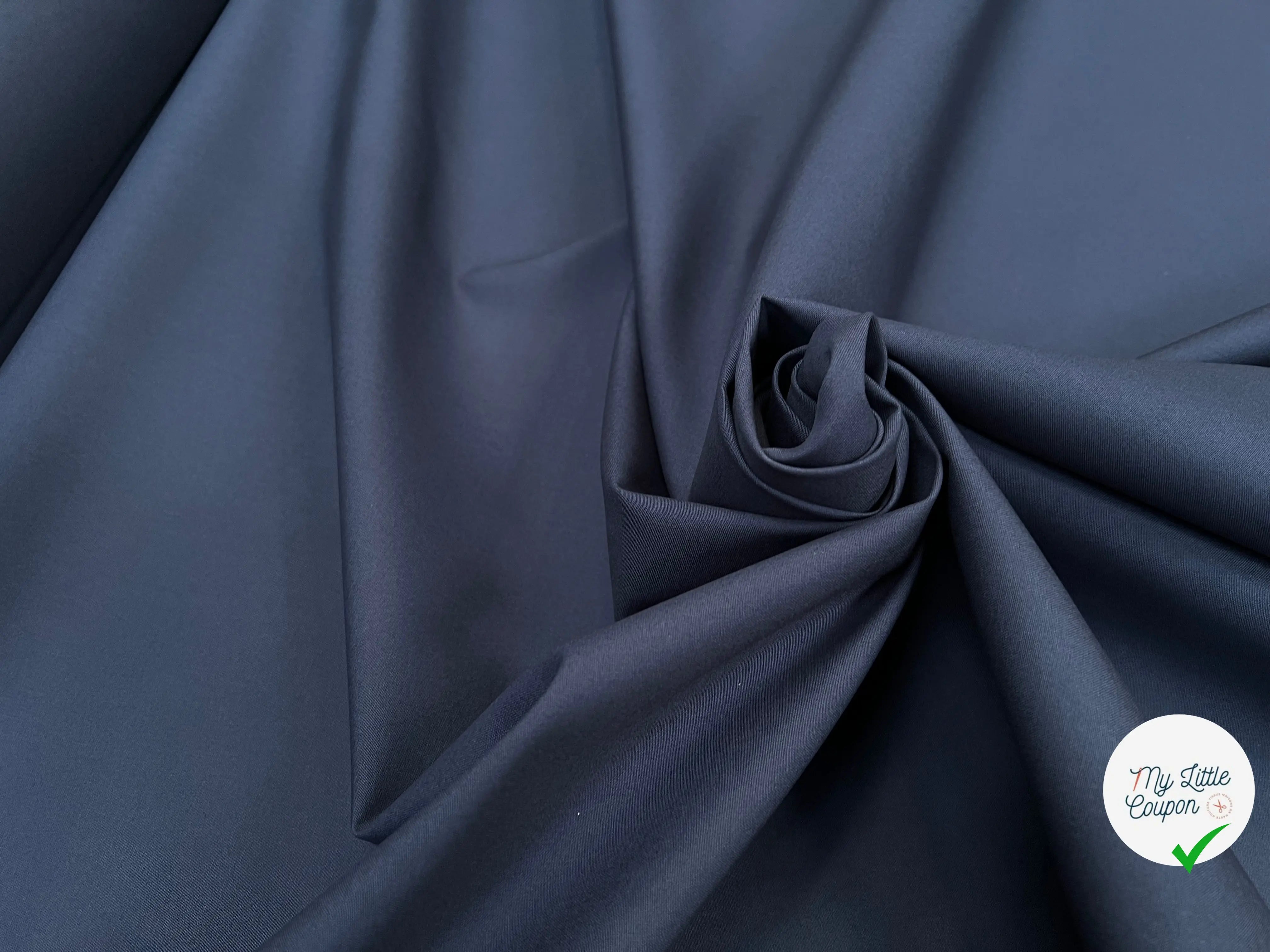 GABARDINE FINE CAMBRIC COTON MARINE - My Little Coupon