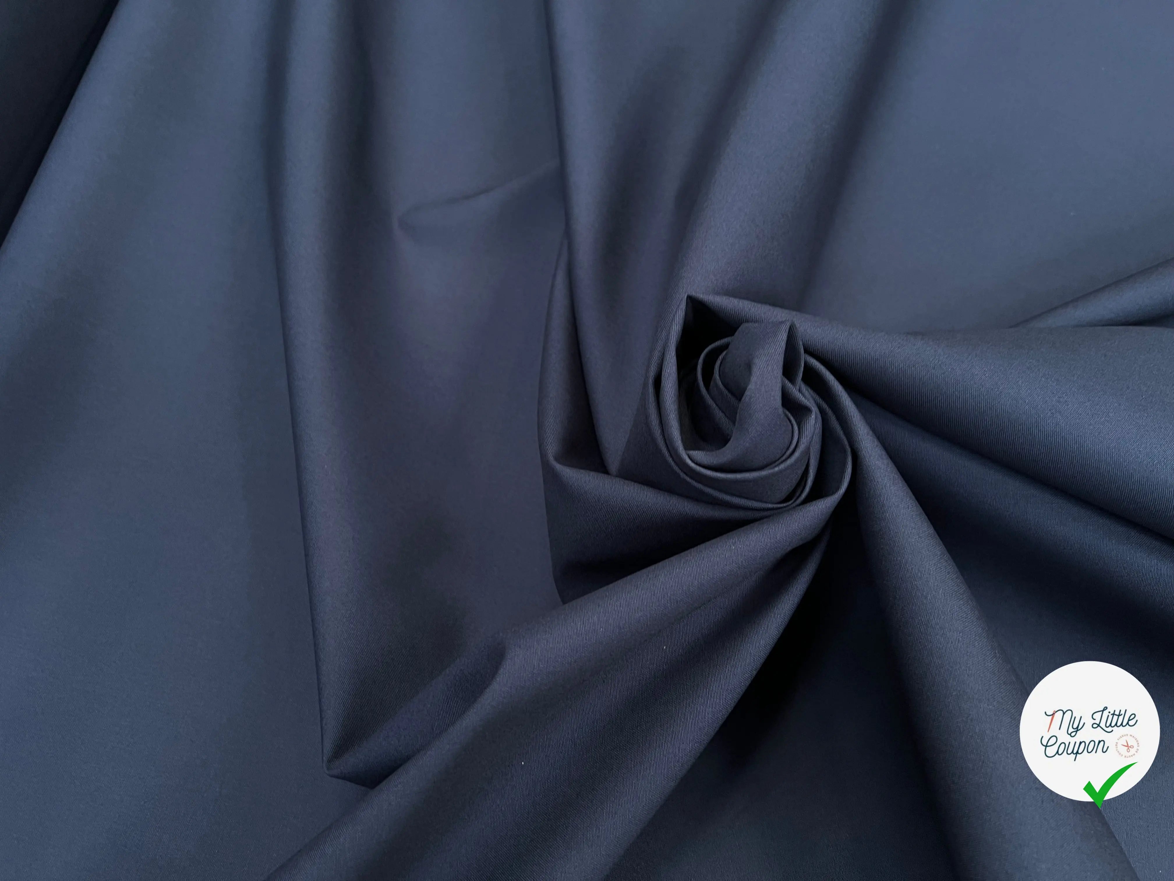 GABARDINE FINE CAMBRIC COTON MARINE - My Little Coupon
