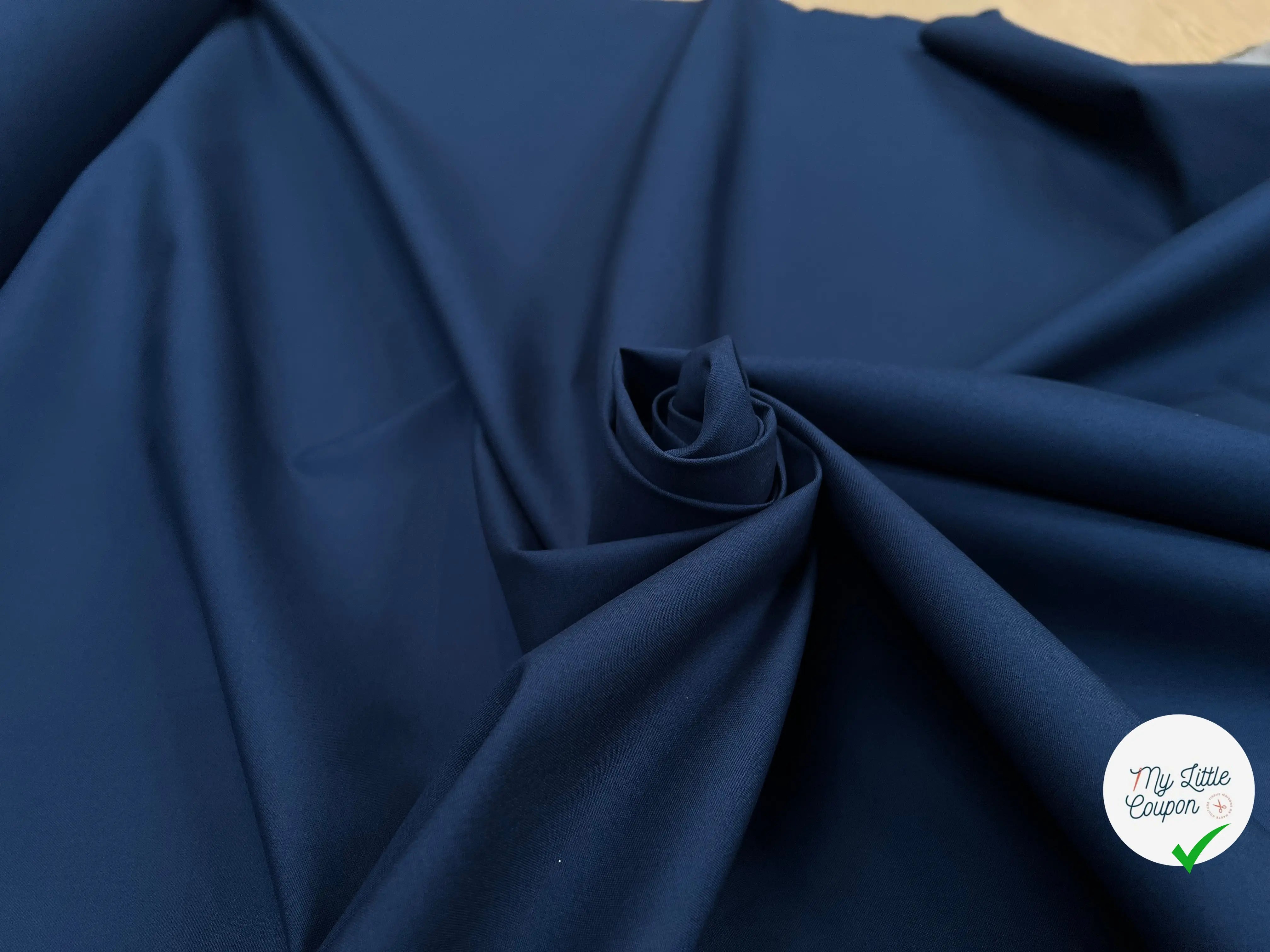 GABARDINE FINE CAMBRIC COTON MARINE - My Little Coupon