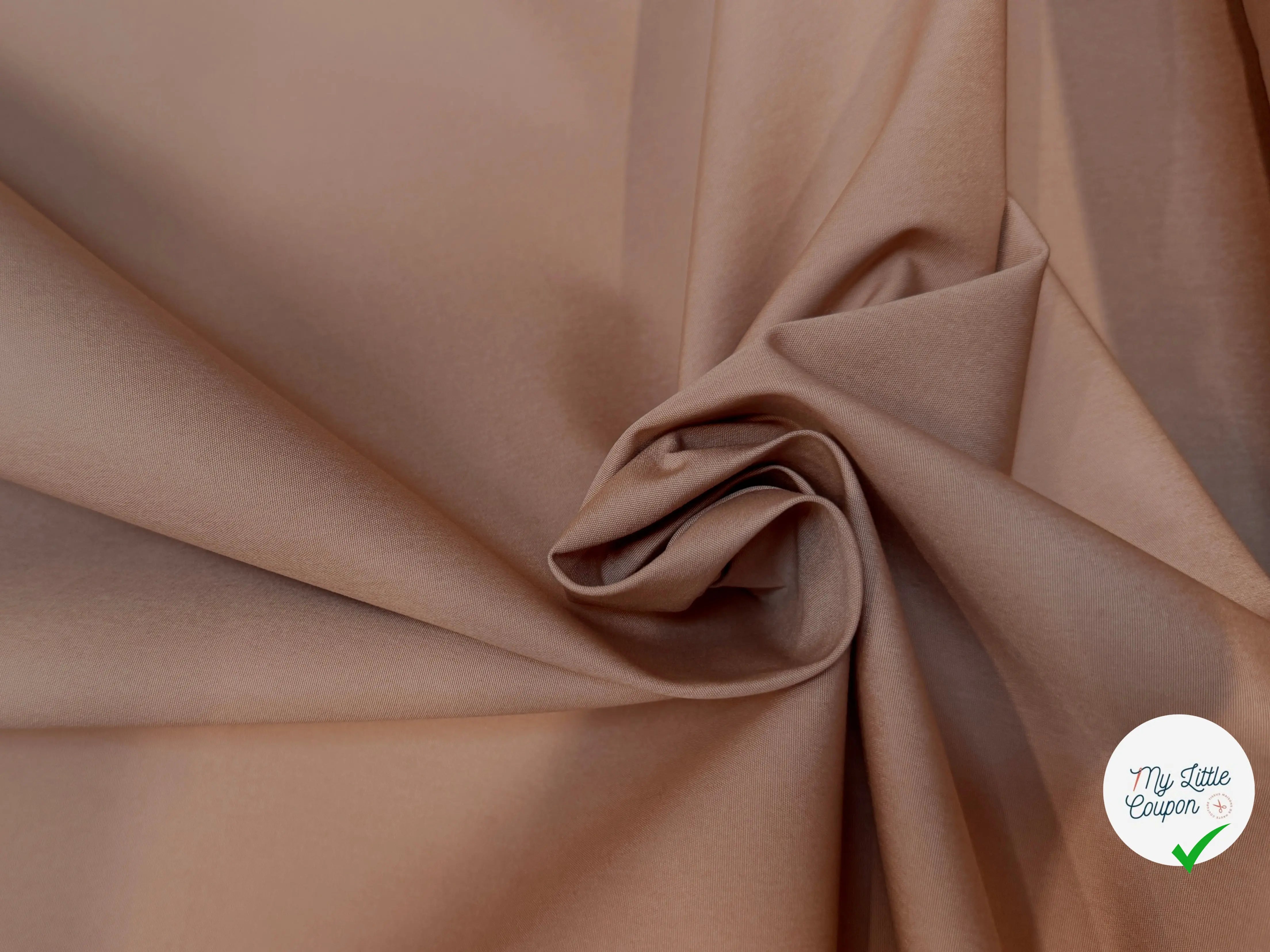 GABARDINE FINE DE COTON PINKY CAMEL - My Little Coupon
