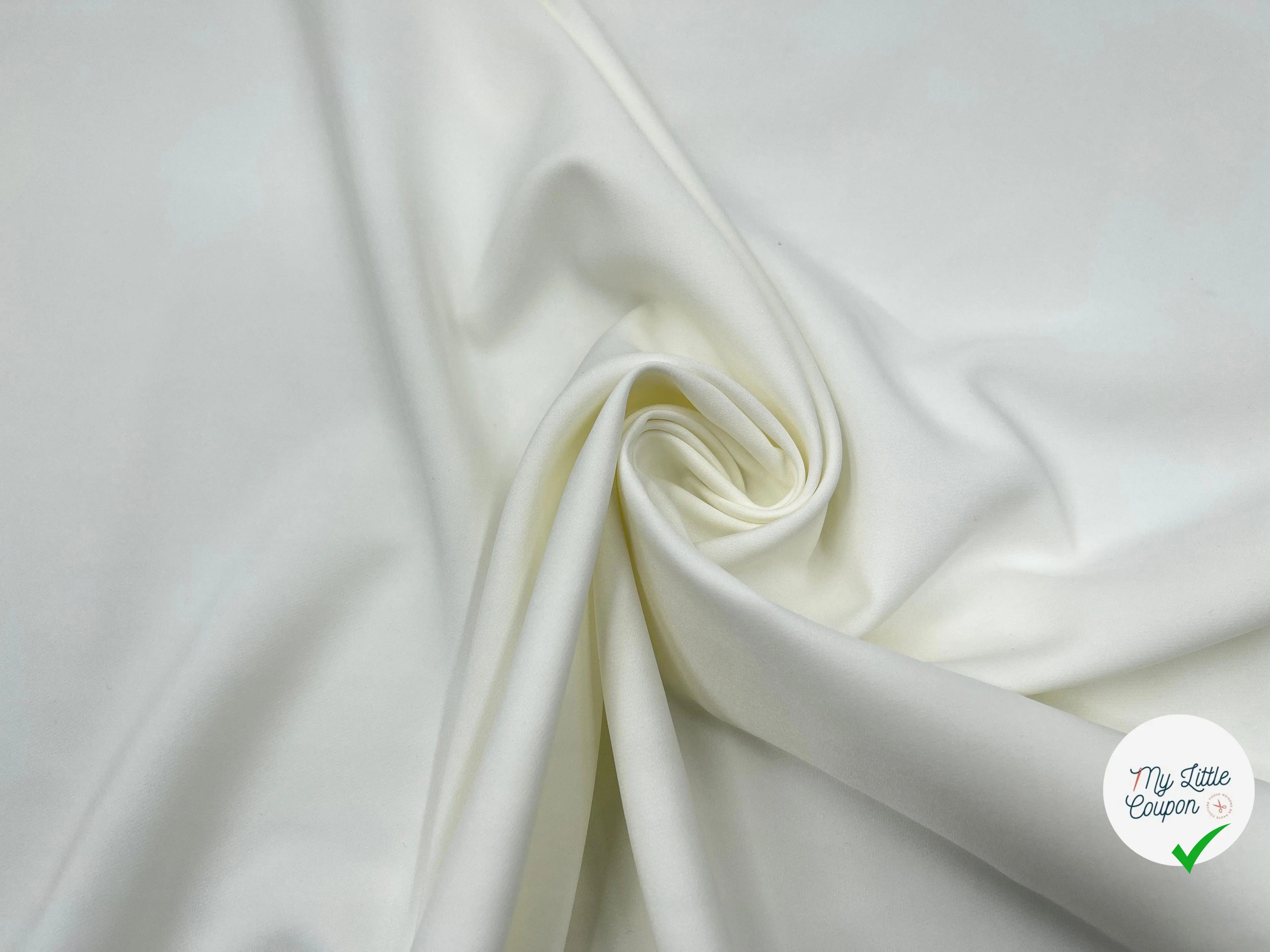 GABARDINE FINE POLYESTER BLANC CASSÉ - My Little Coupon - tissu - coudre