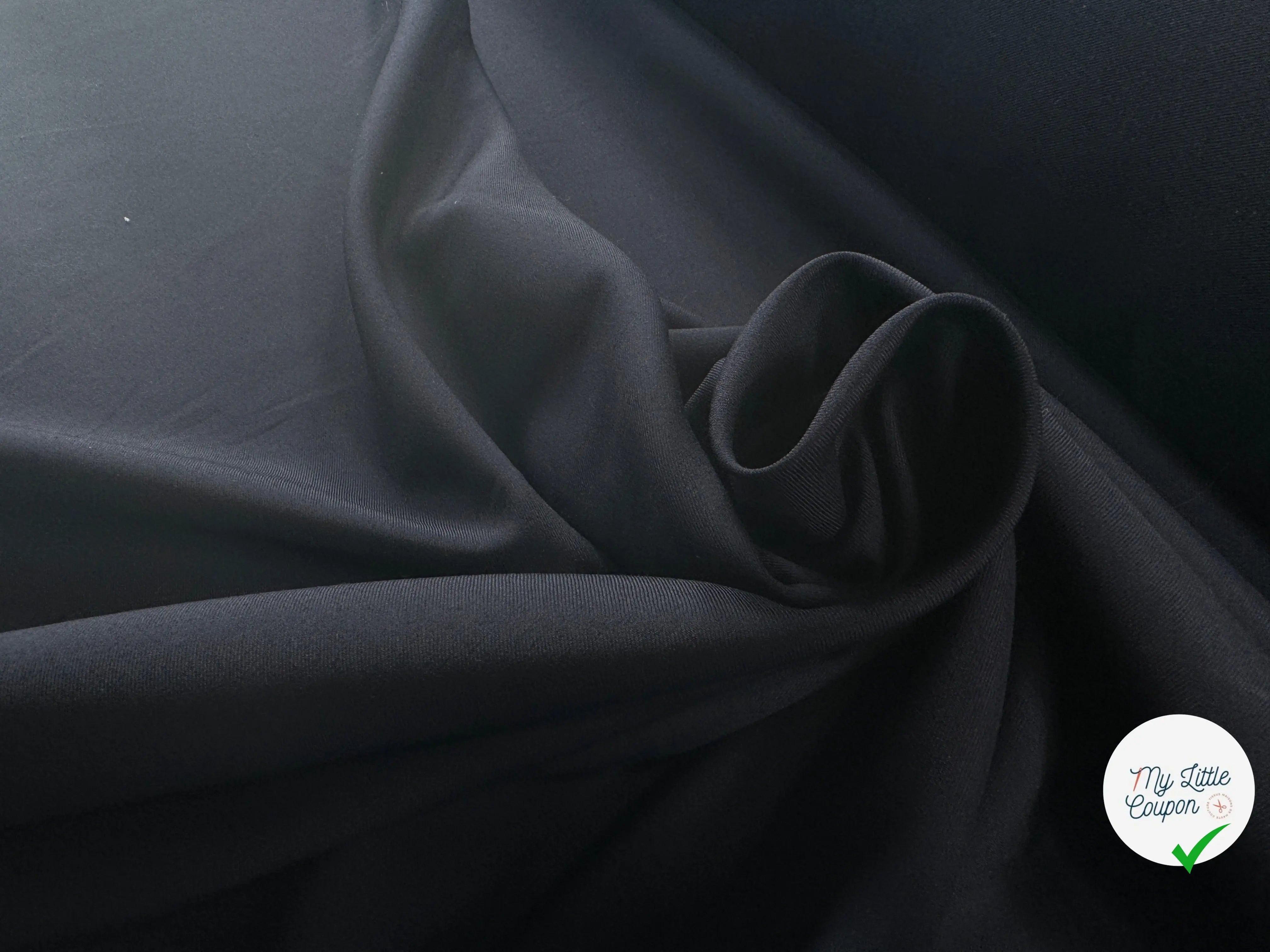 GABARDINE FINE POLYLAINE BLEU MARINE - My Little Coupon
