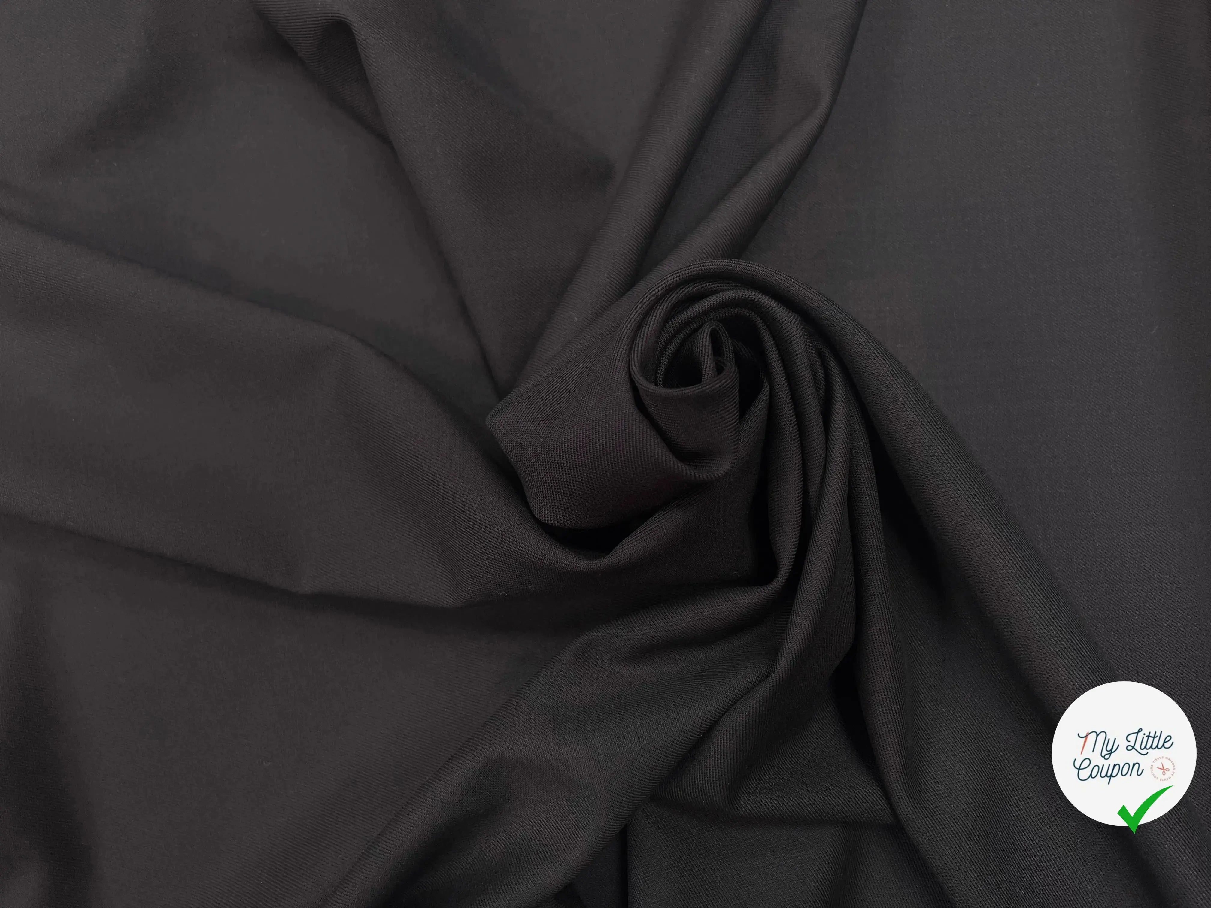 GABARDINE SERGÉE FLUIDE LAINE 2%EA MARRON - My Little Coupon