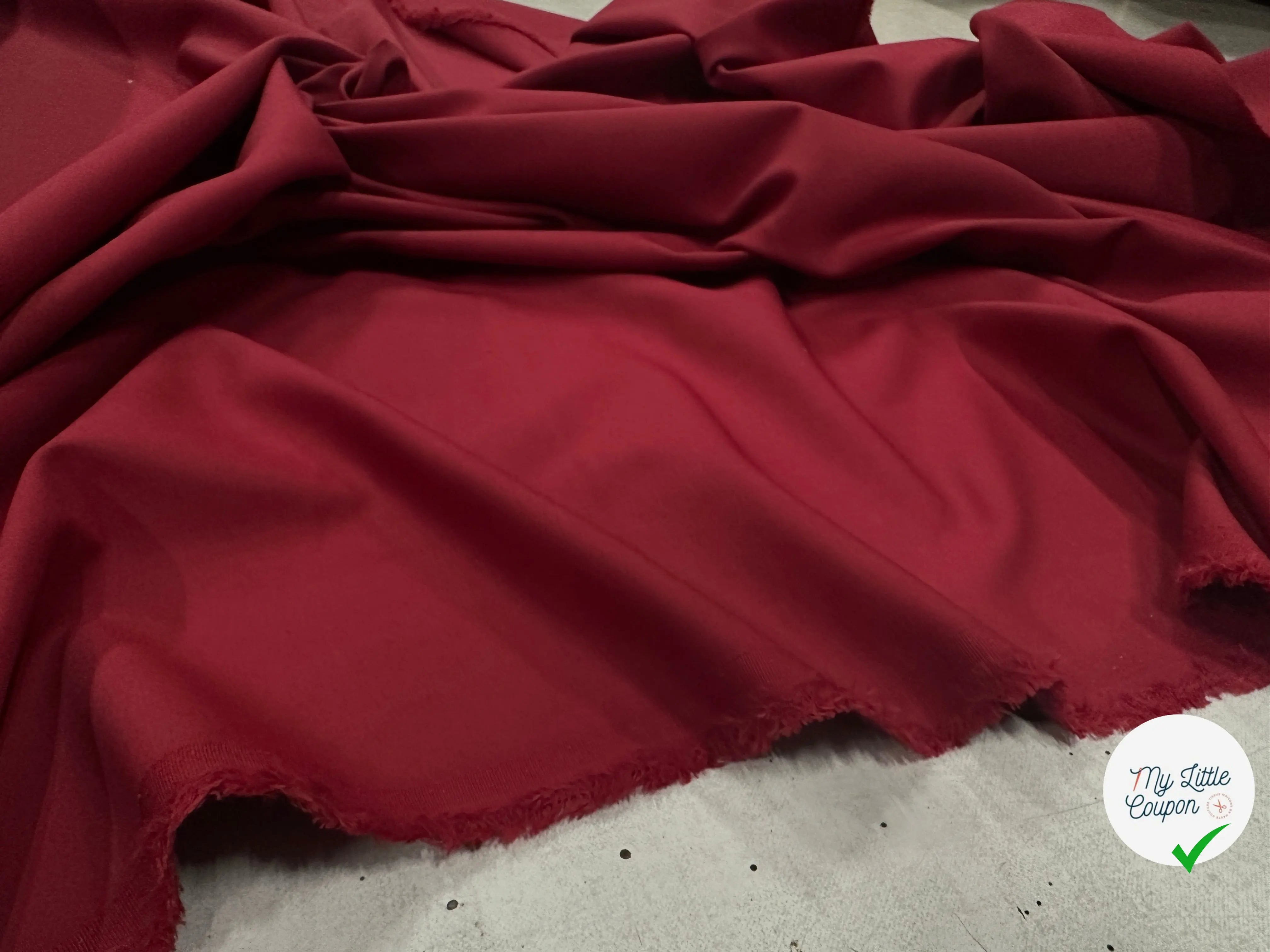 GABARDINE FLUIDE STRETCH SERGÉ ANVERSA ROSSOFORTE 6%EA ROUGE DE TOSCANE MSO