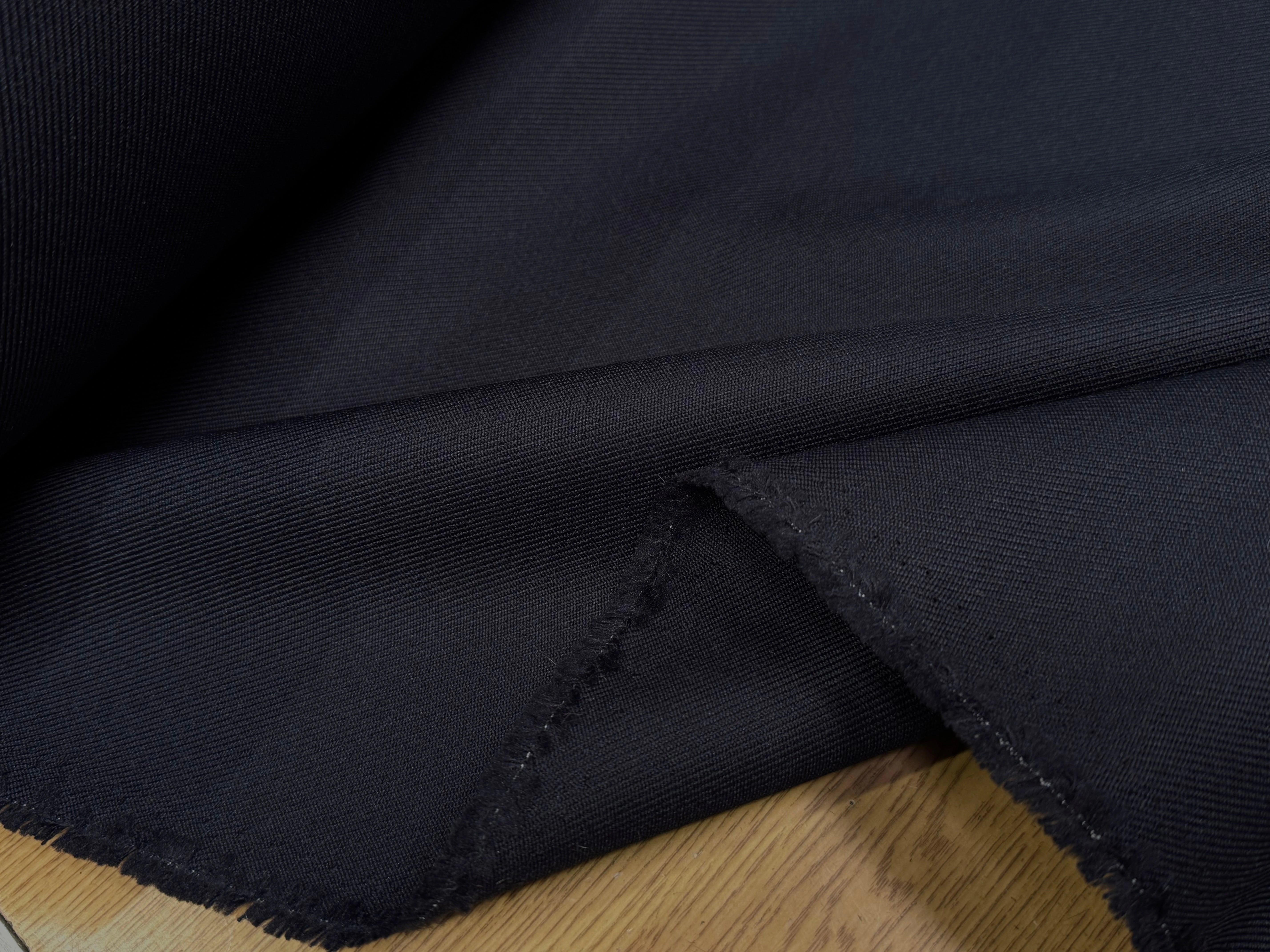 GABARDINE JAPAN QUALITÉ COUTURE BLEU NUIT TOMBER LOURD - My Little Coupon