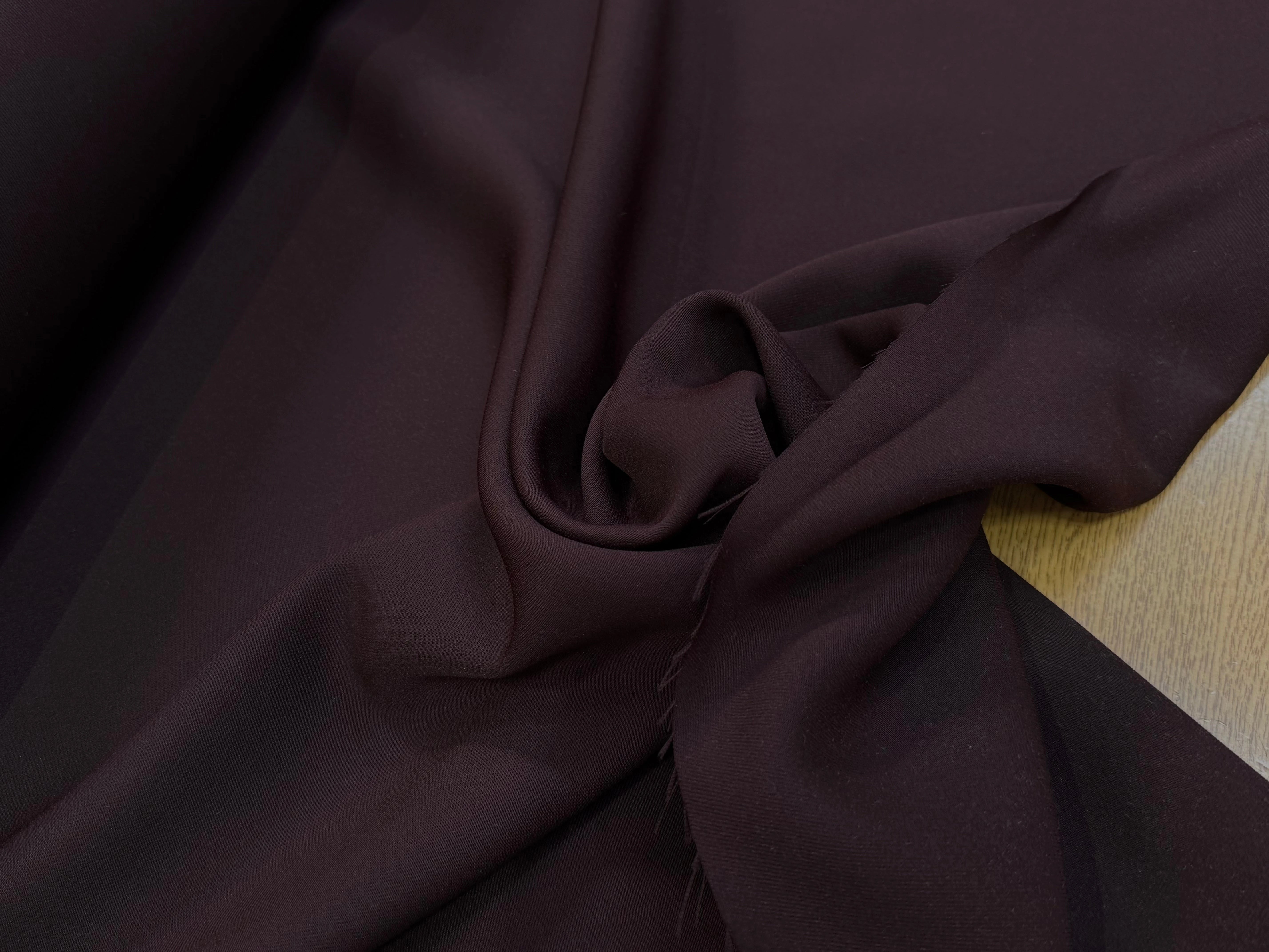 GABARDINE JAPON QUALITÉ COUTURE BEAU TOMBÉ CHOCO-BORDEAUX - My Little Coupon