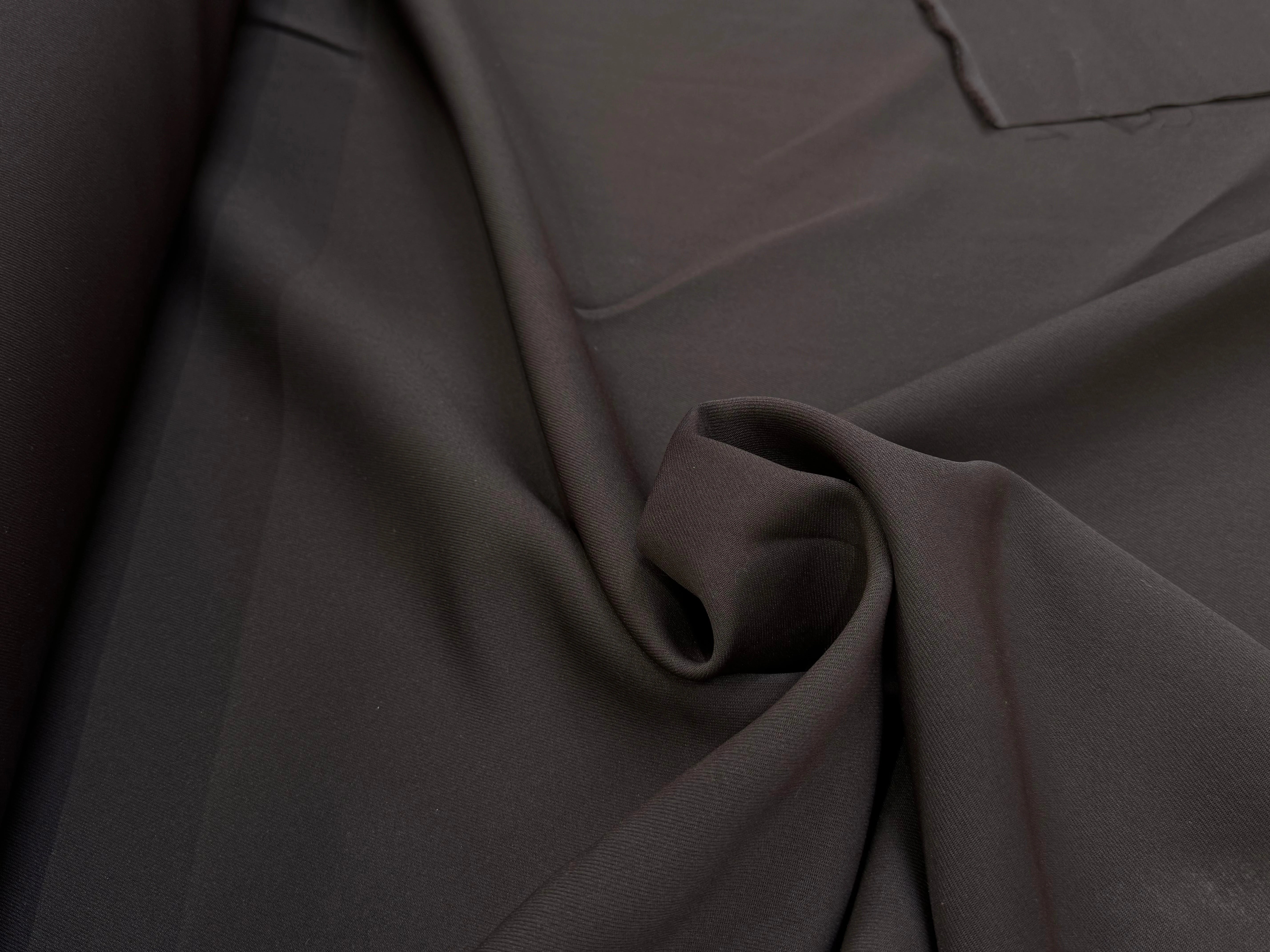 GABARDINE JAPON QUALITÉ COUTURE BEAU TOMBÉ MARRON FONCÉ - My Little Coupon