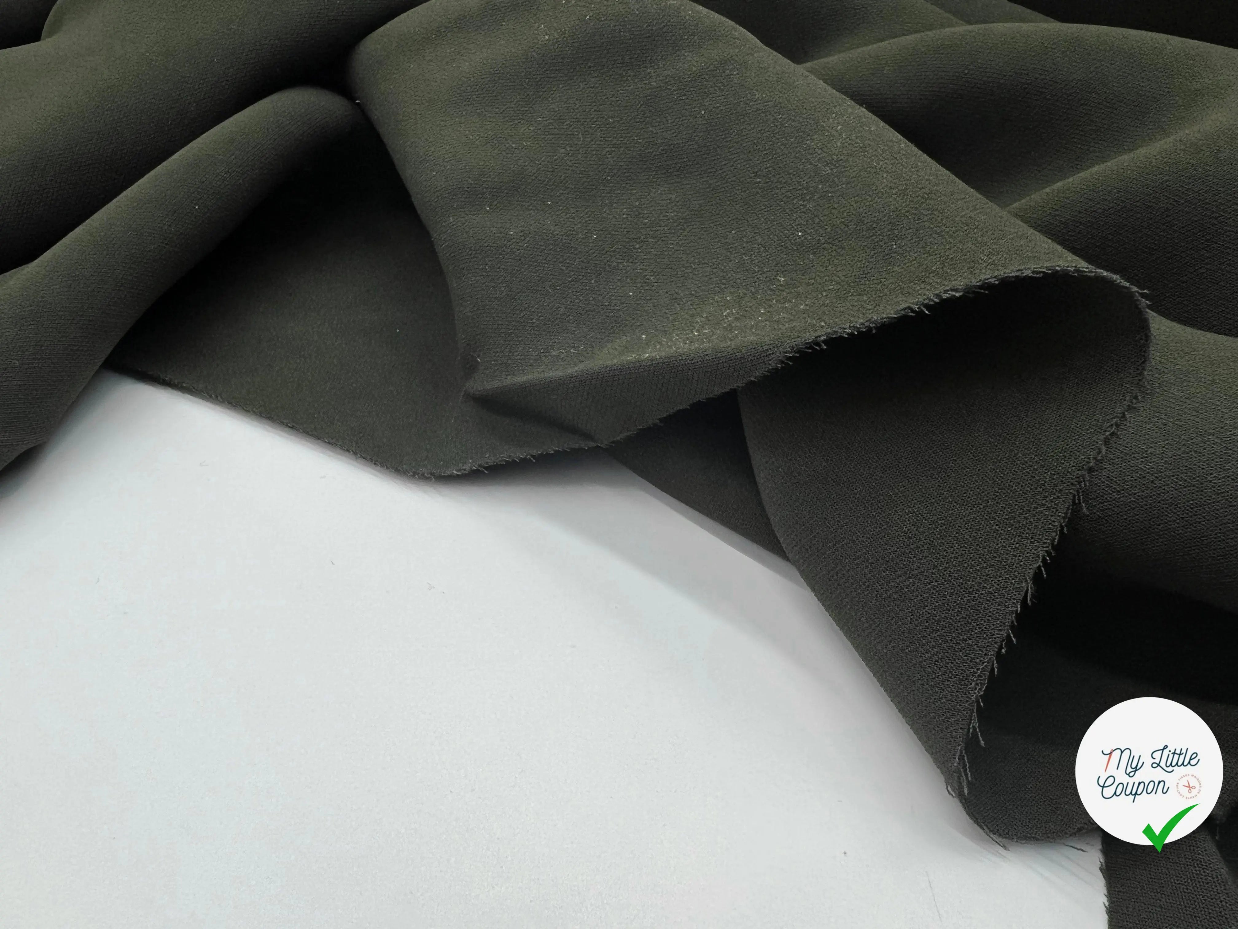 GABARDINE KAKI TOUCHER SOUPLE - My Little Coupon - tissu - coudre