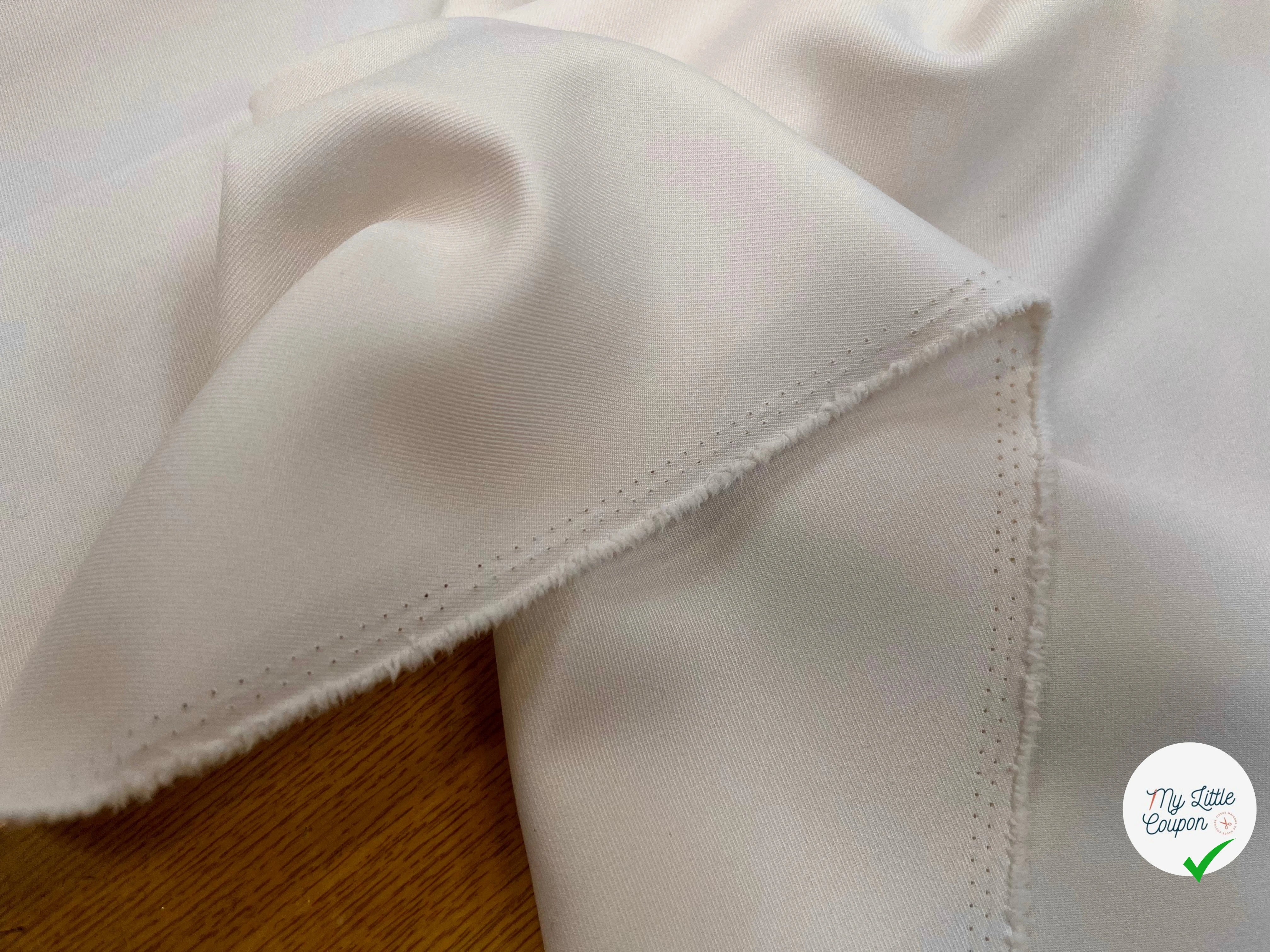 GABARDINE LÈGEREMENT STRIÉE BLANC CASSÉ - My Little Coupon