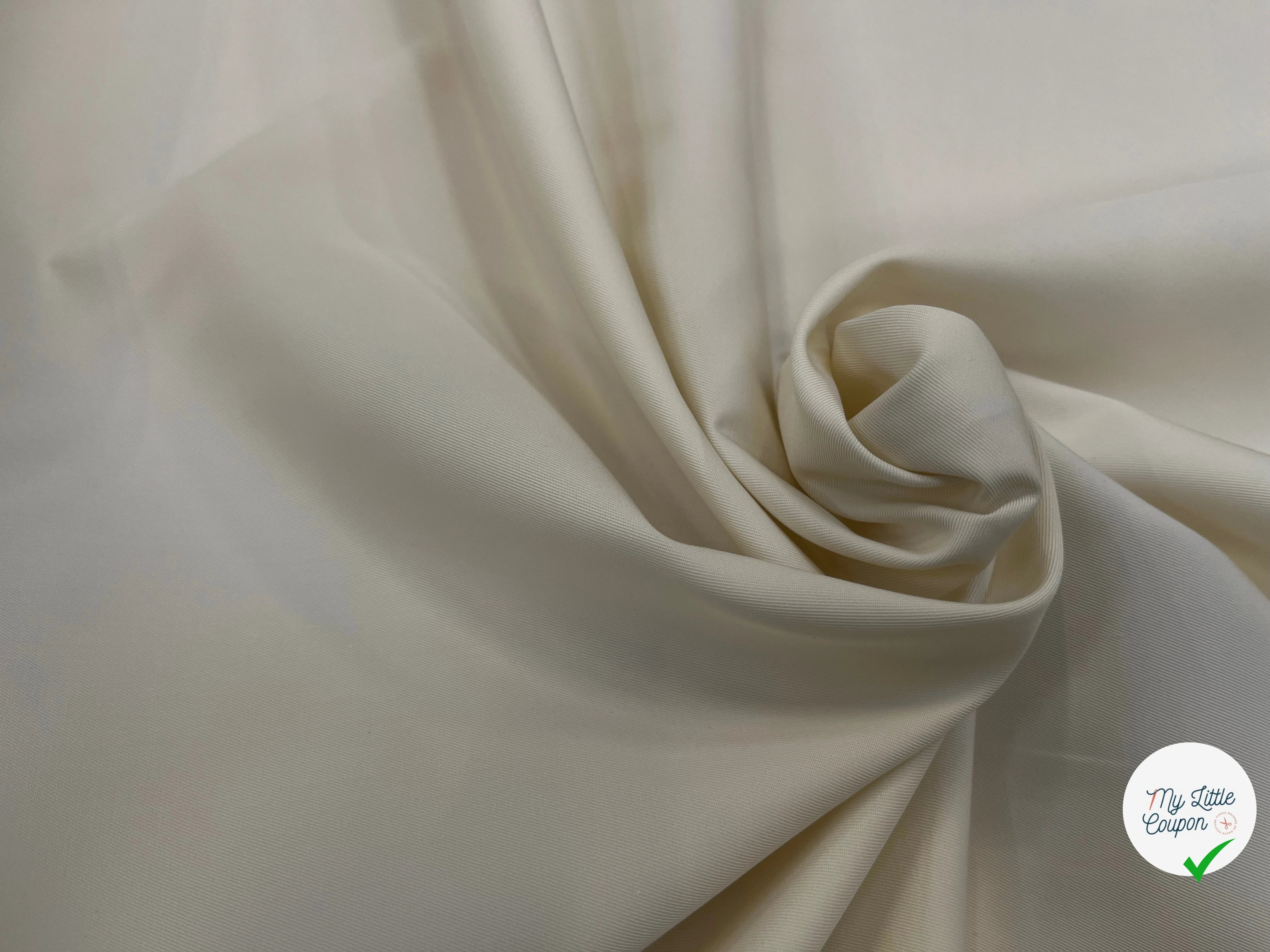 GABARDINE LEGÈREMENT STRIÉE CHALK 150CM - My Little Coupon