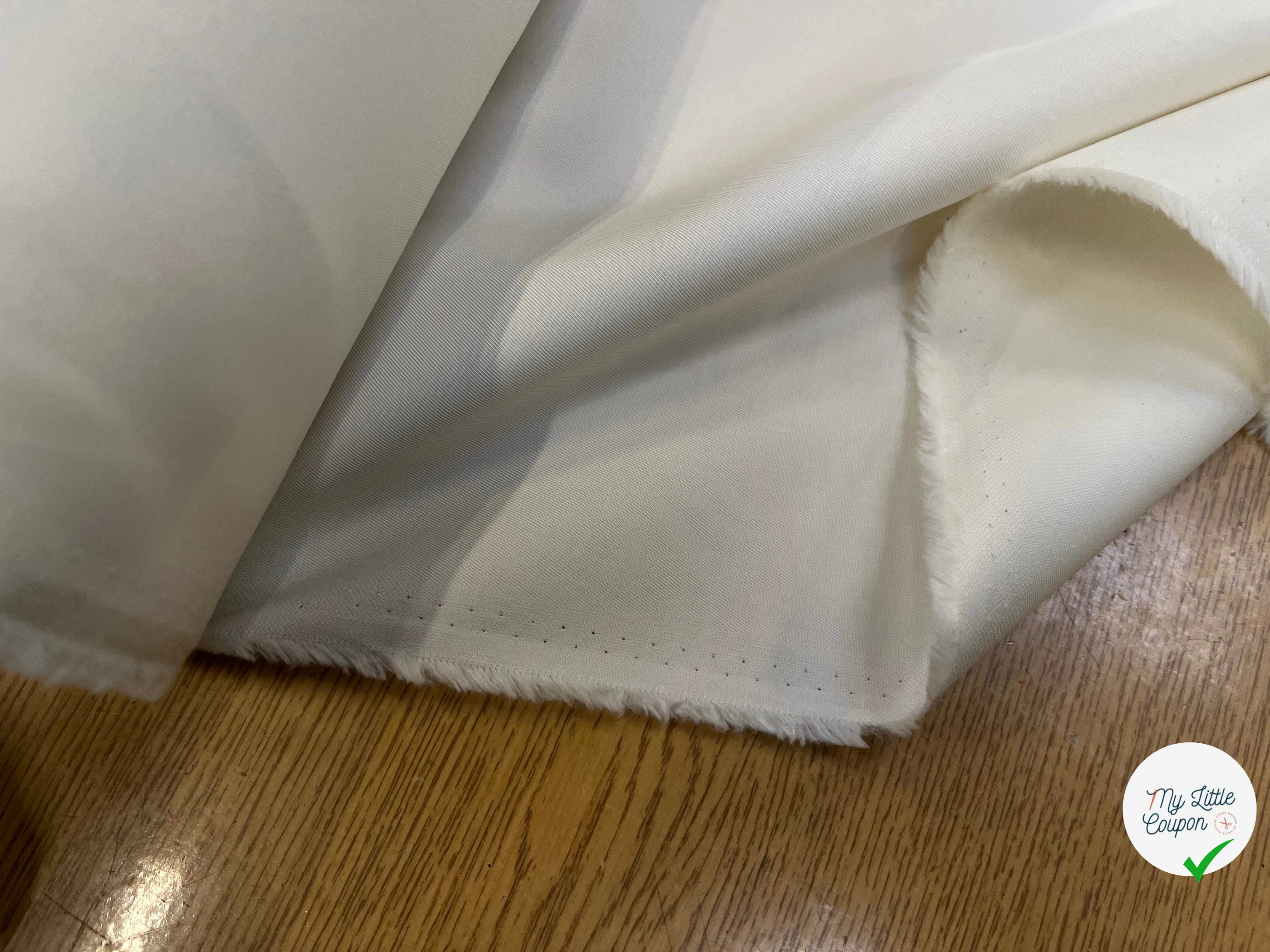 GABARDINE LEGÈREMENT STRIÉE CHALK 150CM - My Little Coupon